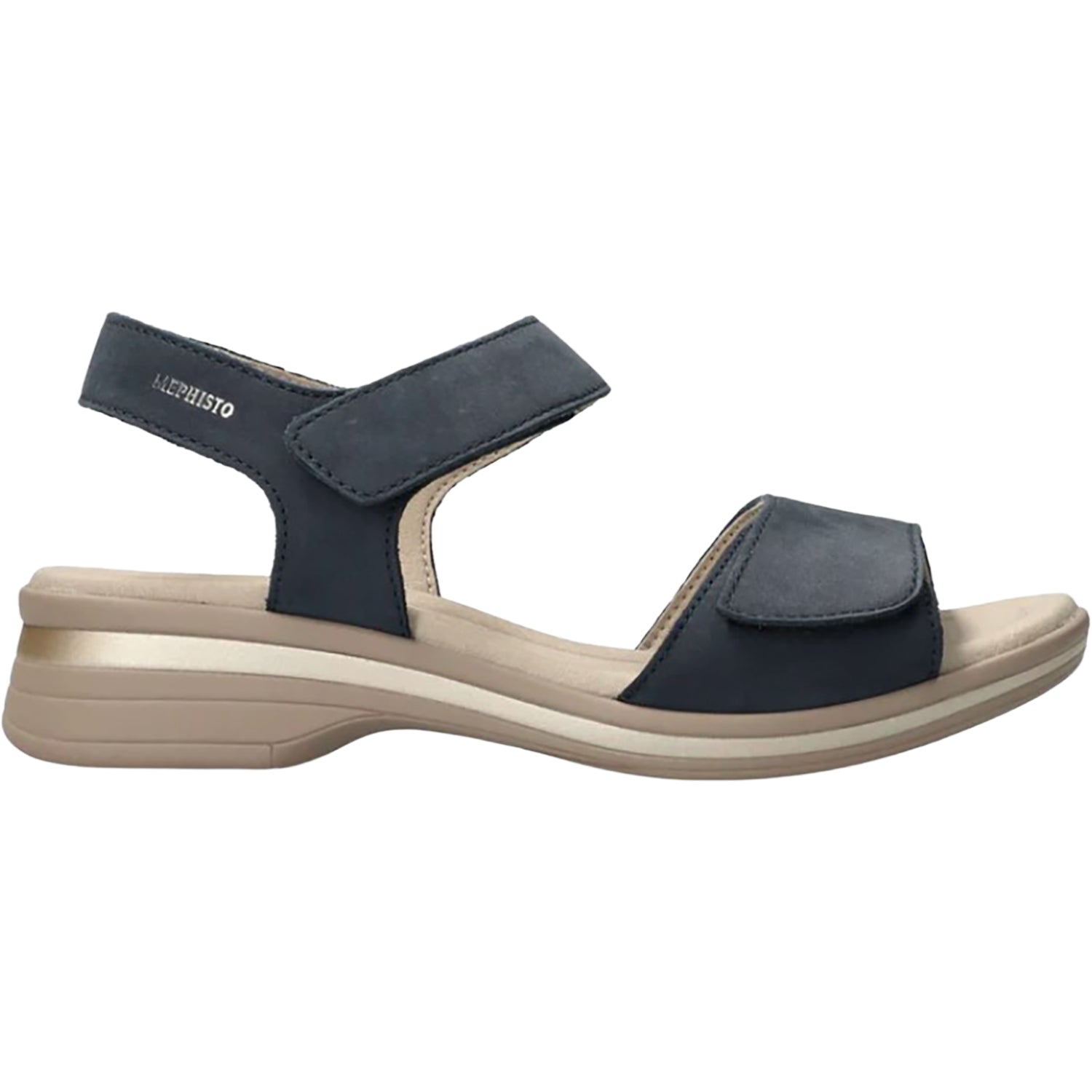 Womens Mephisto Mephisto Floraline Women's Sandals Jeans Blue Bucksoft Jeans Blue Bucksoft