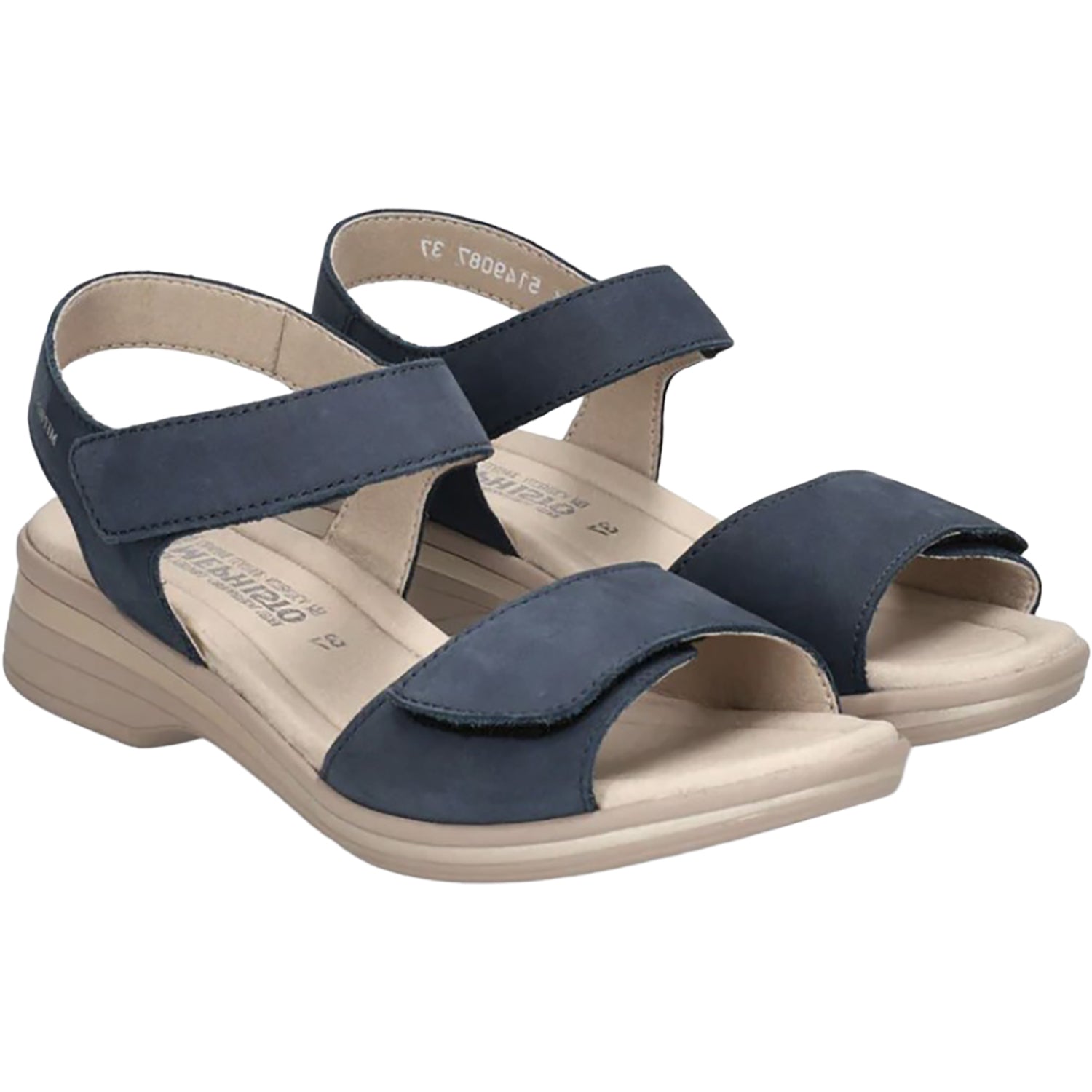 Womens Mephisto Mephisto Floraline Women's Sandals Jeans Blue Bucksoft Jeans Blue Bucksoft