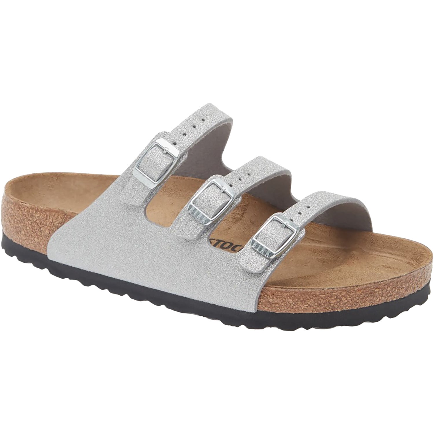 Womens Birkenstock Birkenstock Florida Women's Sandals Shiny Glitter Silver Shiny Glitter Silver