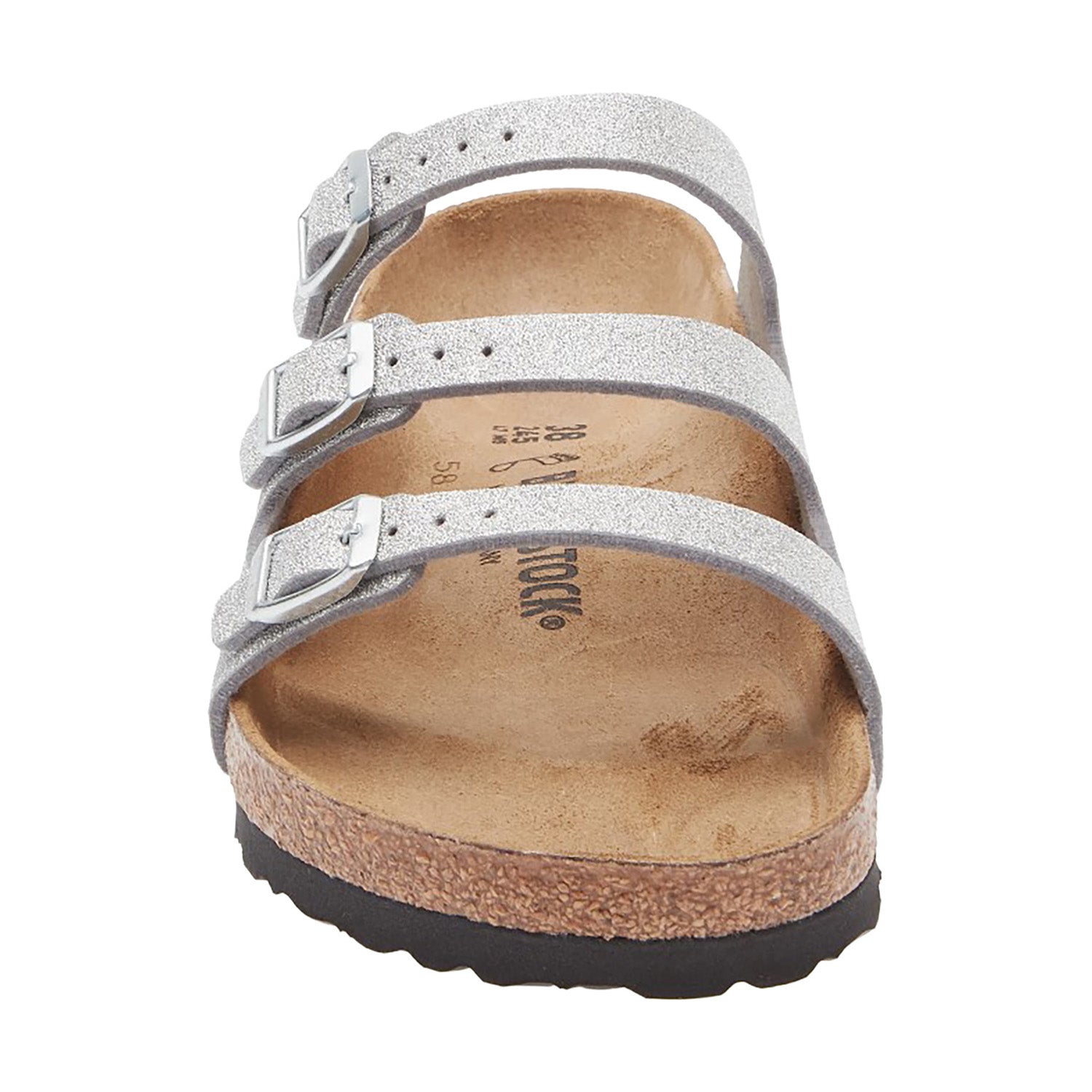 Womens Birkenstock Birkenstock Florida Women's Sandals Shiny Glitter Silver Shiny Glitter Silver