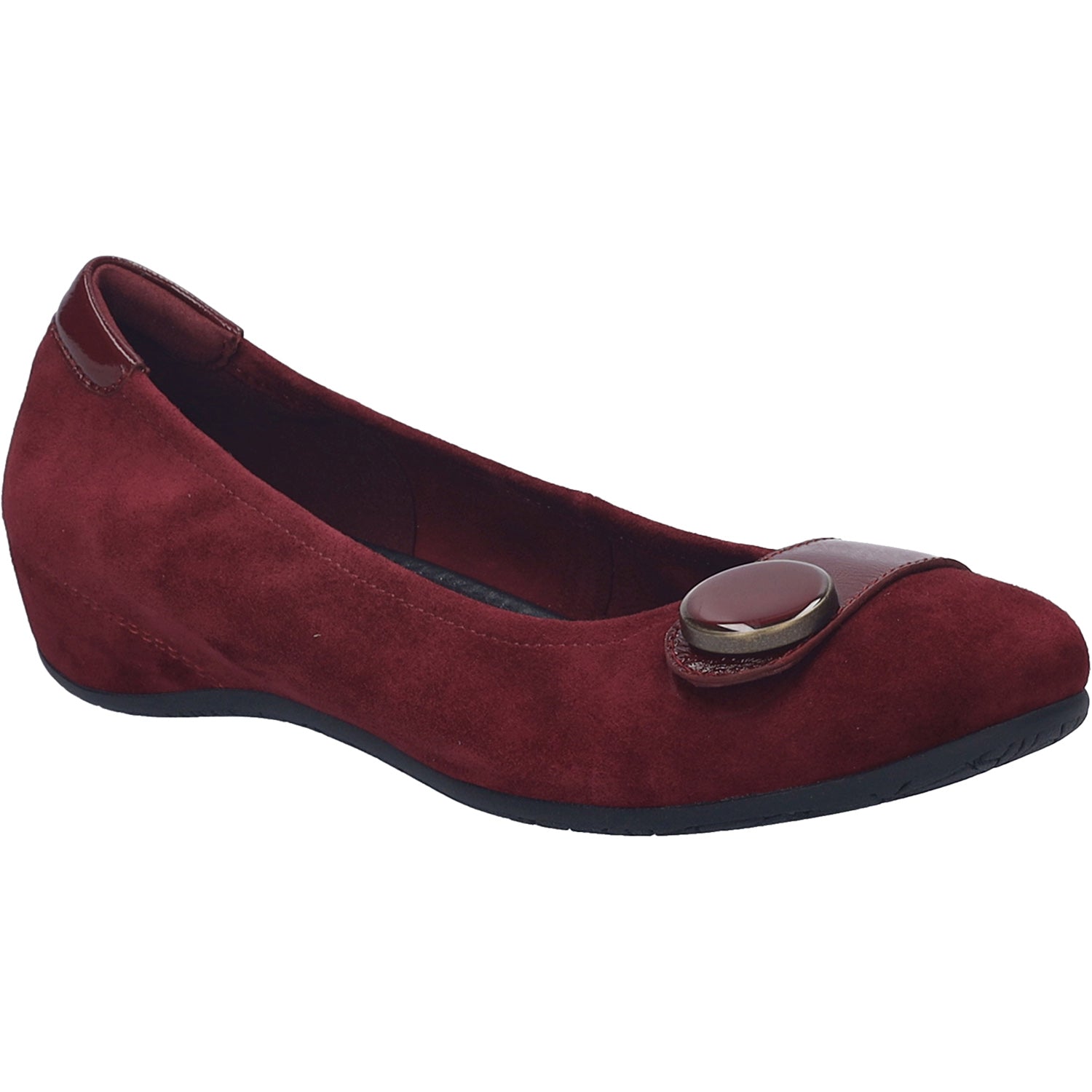 Womens Josef seibel Josef Seibel Florina 06 Women's Dress Flats Bordo Suede Bordo Suede