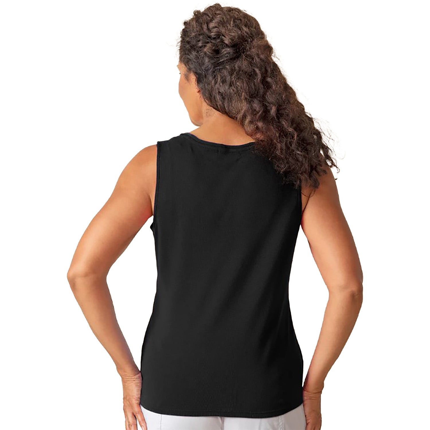 Womens Olivia by habitat Olivia by Habitat Foundation Knit Layering Tank Women's Tank Top Black Black
