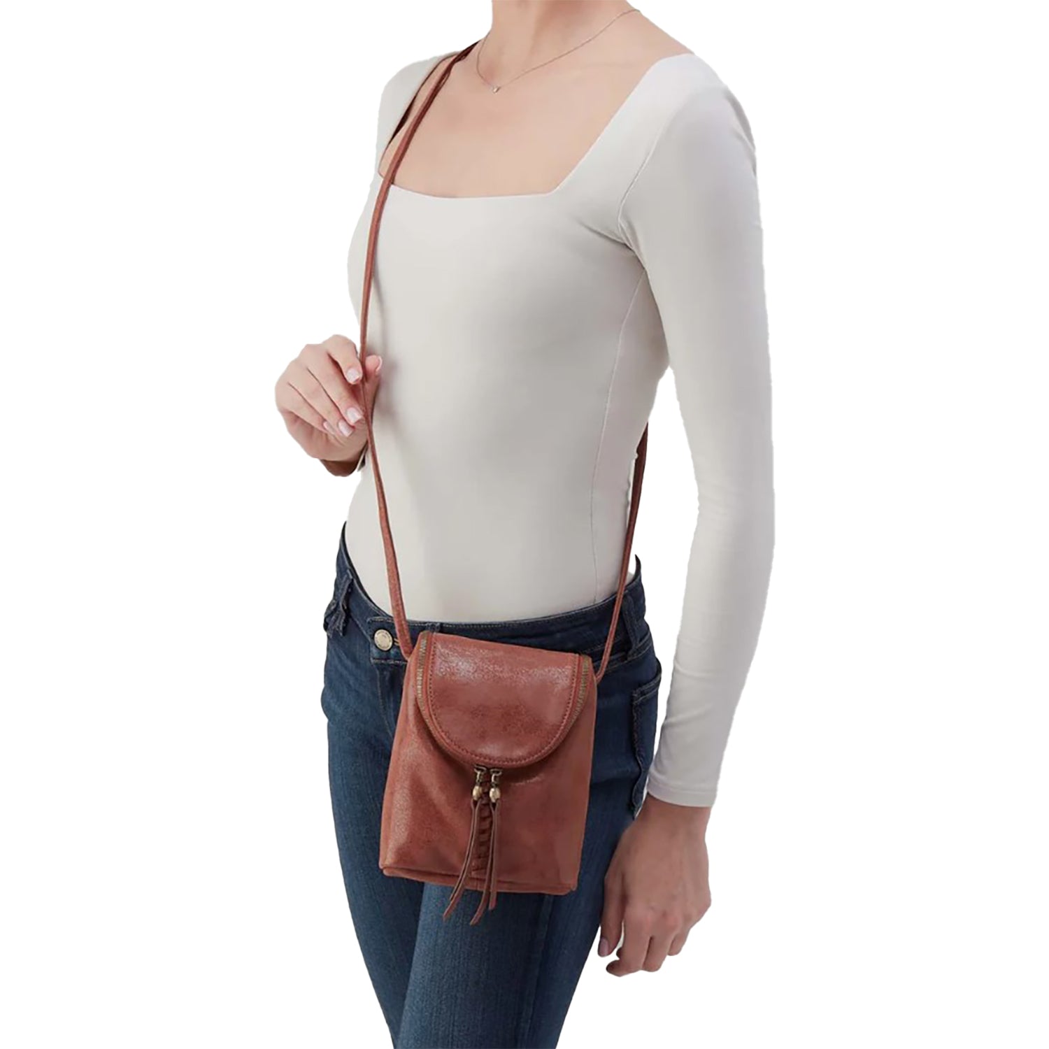 Womens Hobo Hobo Fern Crossbody Buffed Burnished Saddle Buffed Burnished Saddle