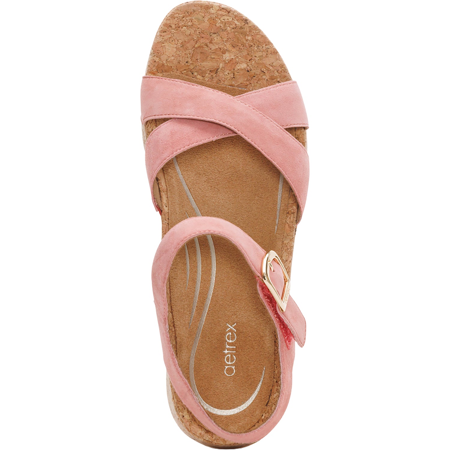 Womens Aetrex Aetrex Flora Women's Wedge Sandals Antique Rose Antique Rose