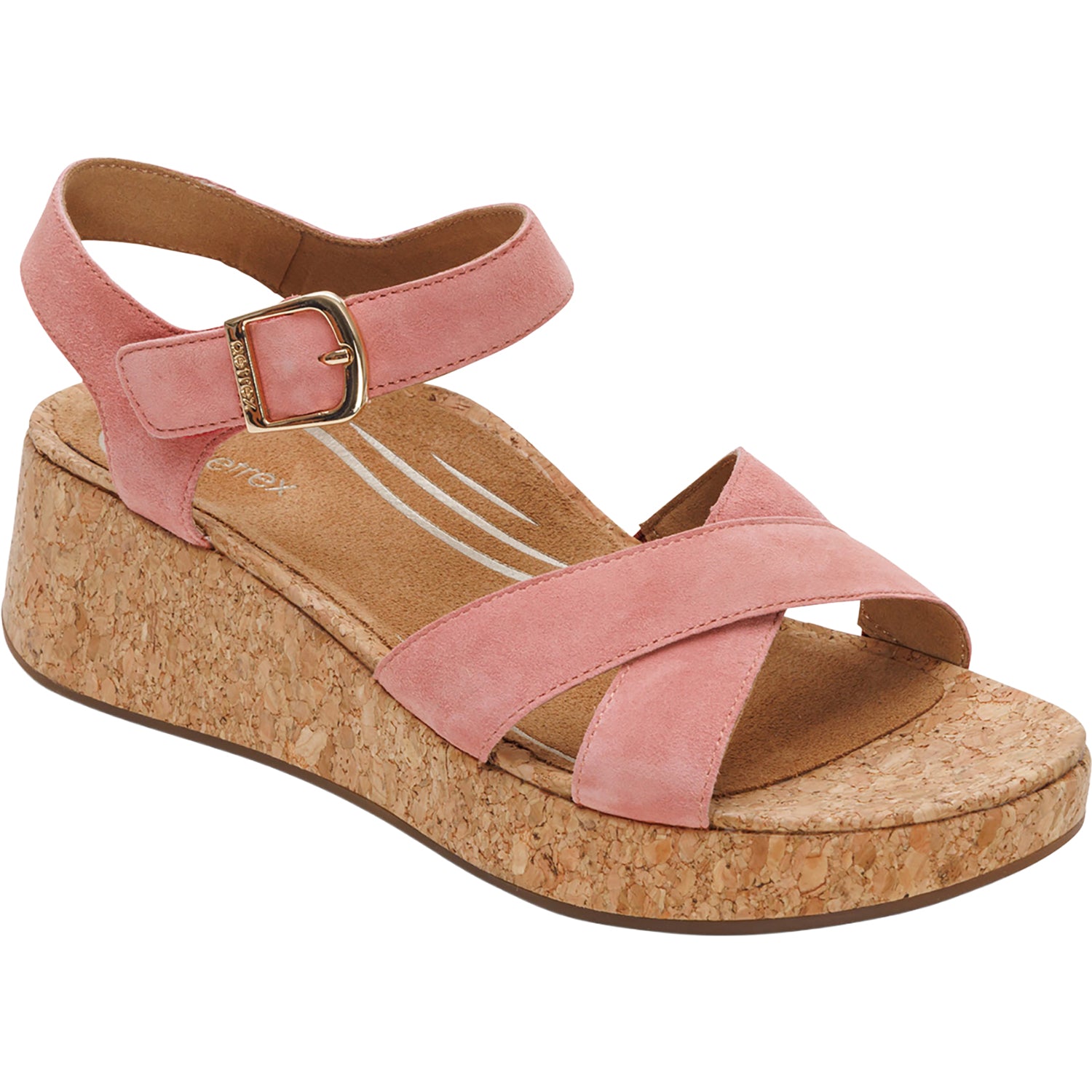 Womens Aetrex Aetrex Flora Women's Wedge Sandals Antique Rose Antique Rose