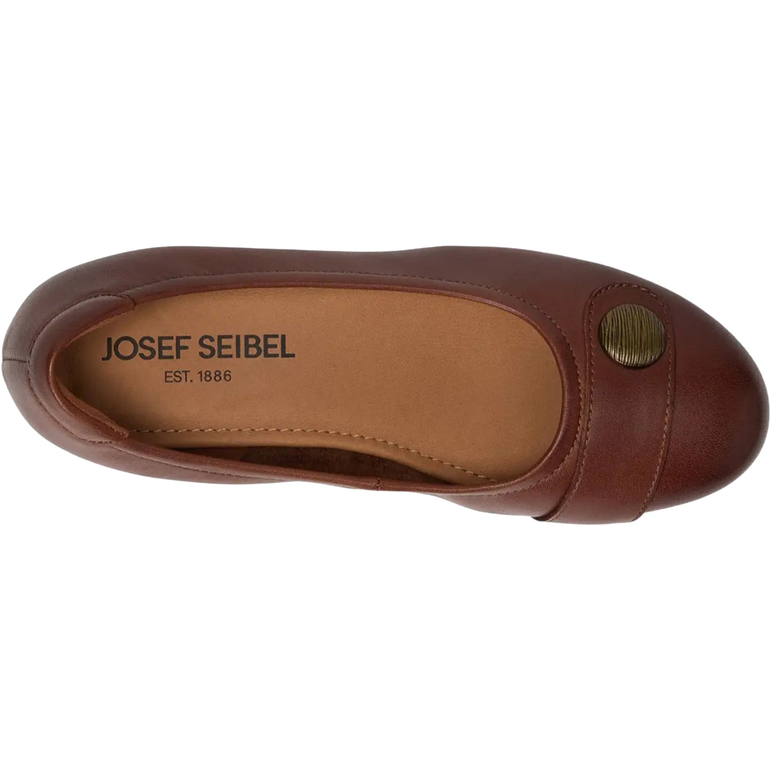 Womens Josef seibel Josef Seibel Florina 04 Women's Dress Flats Cognac Leather Cognac Leather