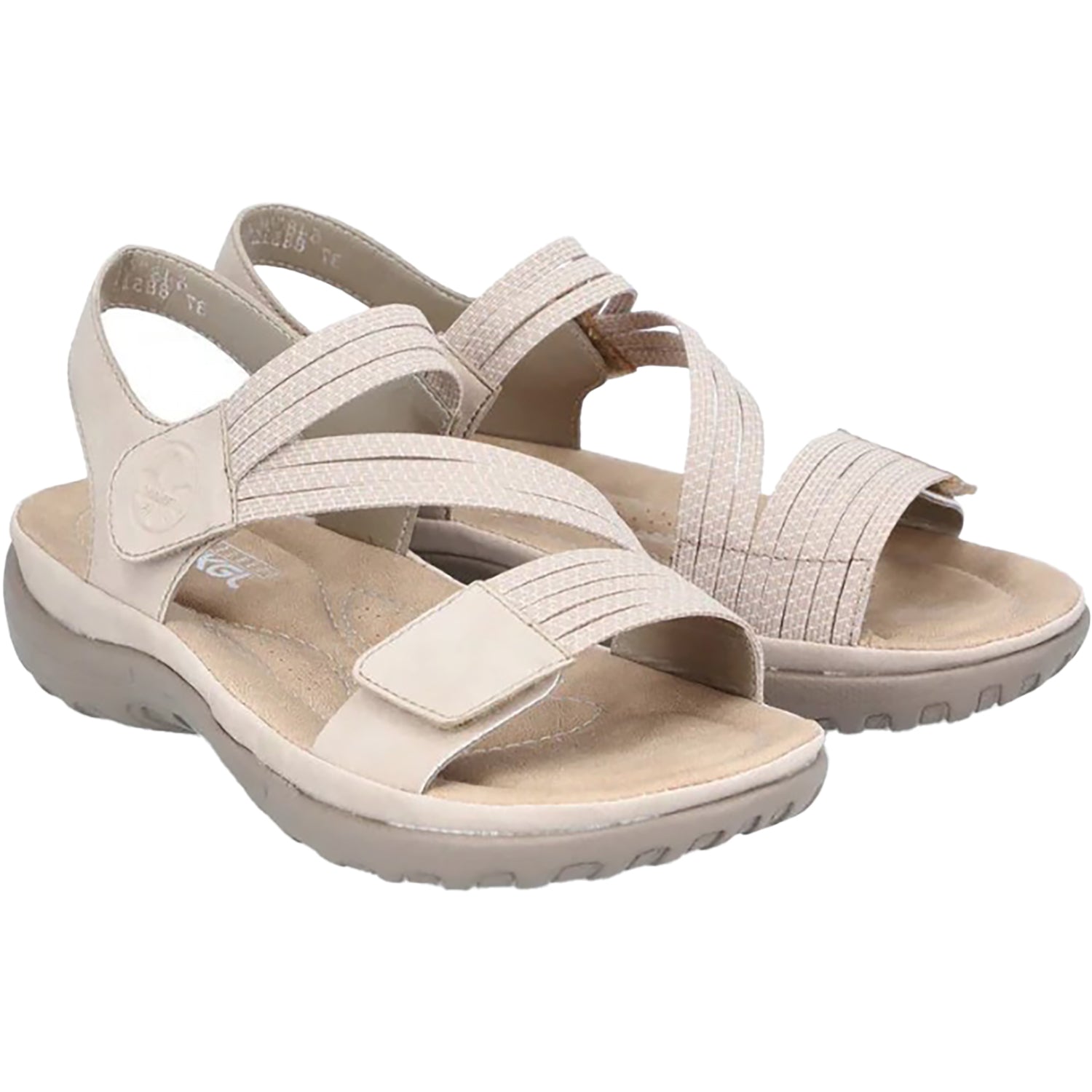 Womens Rieker Rieker 64870-62 Franja Women's Active Sandals Ginger/Cliff/Weiss Ginger/Cliff/Weiss