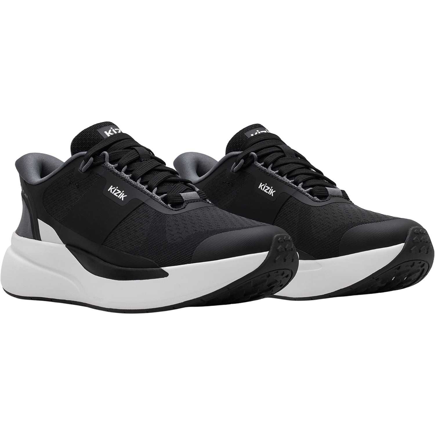 Womens Kizik Kizik Freedom Run Women's Athletic Shoes Black/Smoked Pearl Black/Smoked Pearl