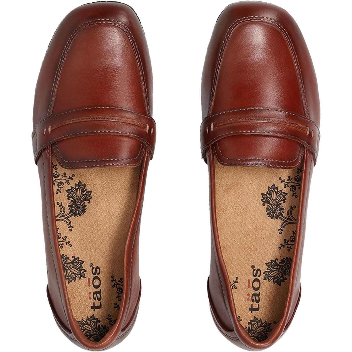 Womens Taos Taos Gabby Women's Slip Ons Cognac Leather Cognac Leather
