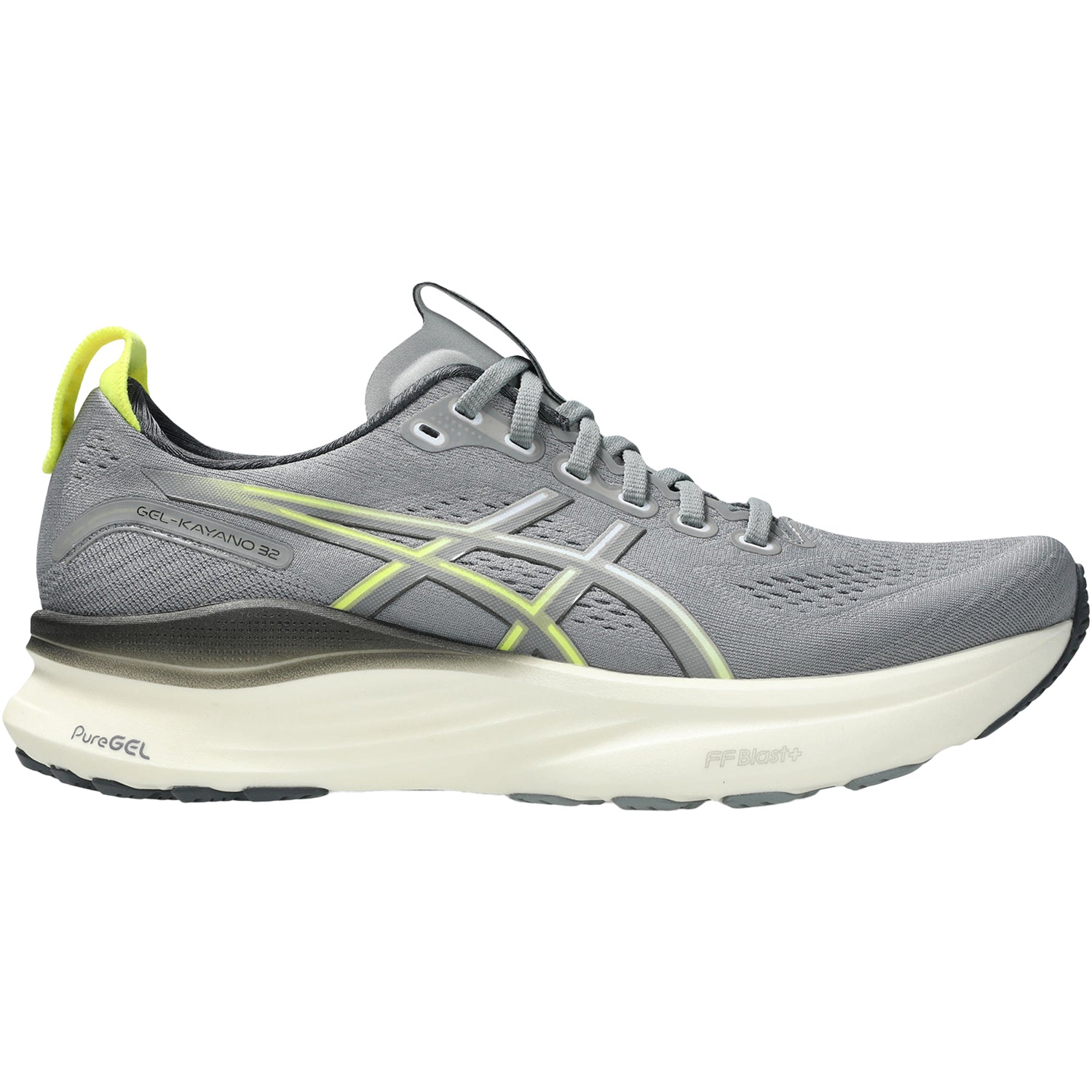 Men's ASICS Gel-Kayano 32 Gravel/Citron (Stability Support