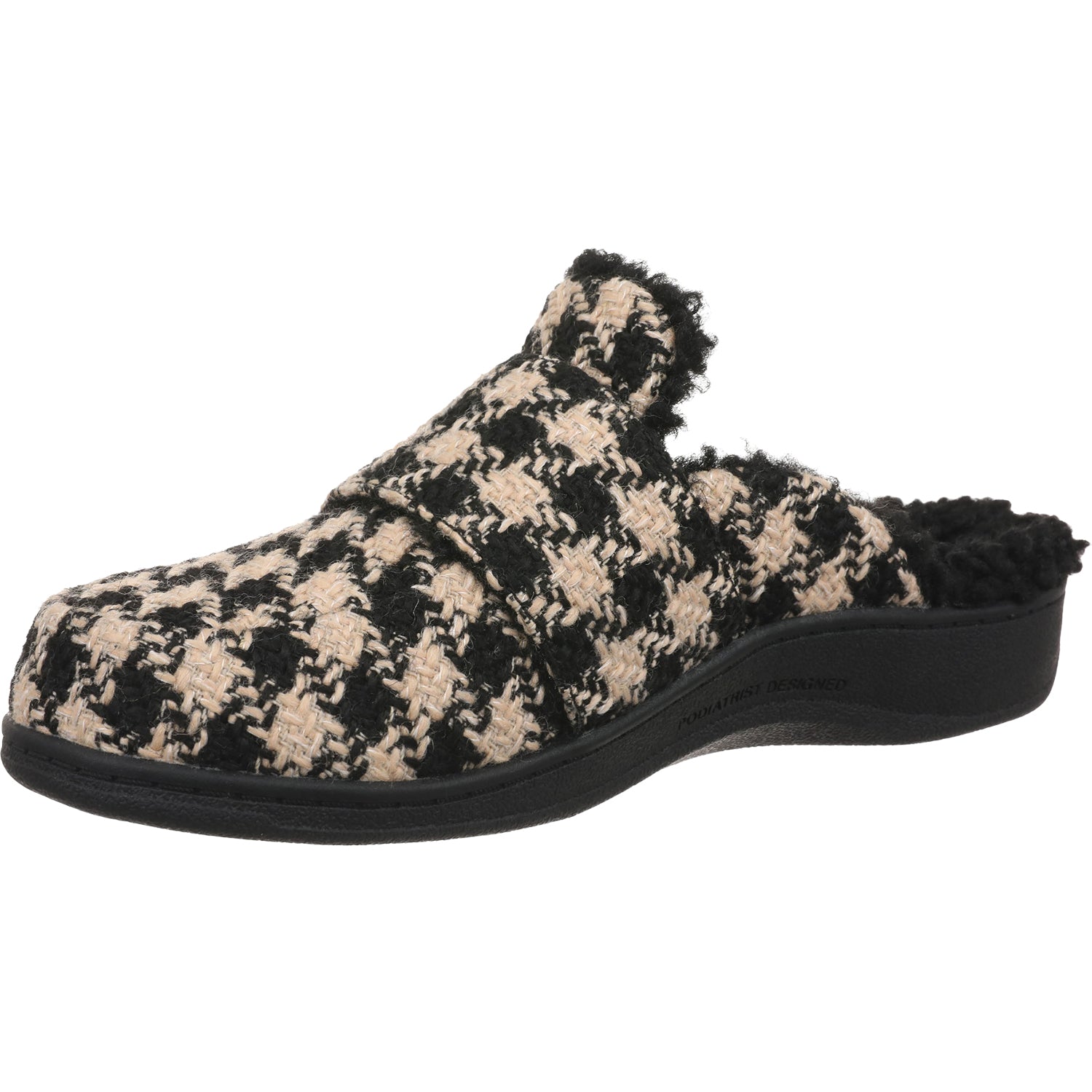 Womens Vionic Women's Vionic Gemma II Black/Cream Houndstooth Black/Cream Houndstooth