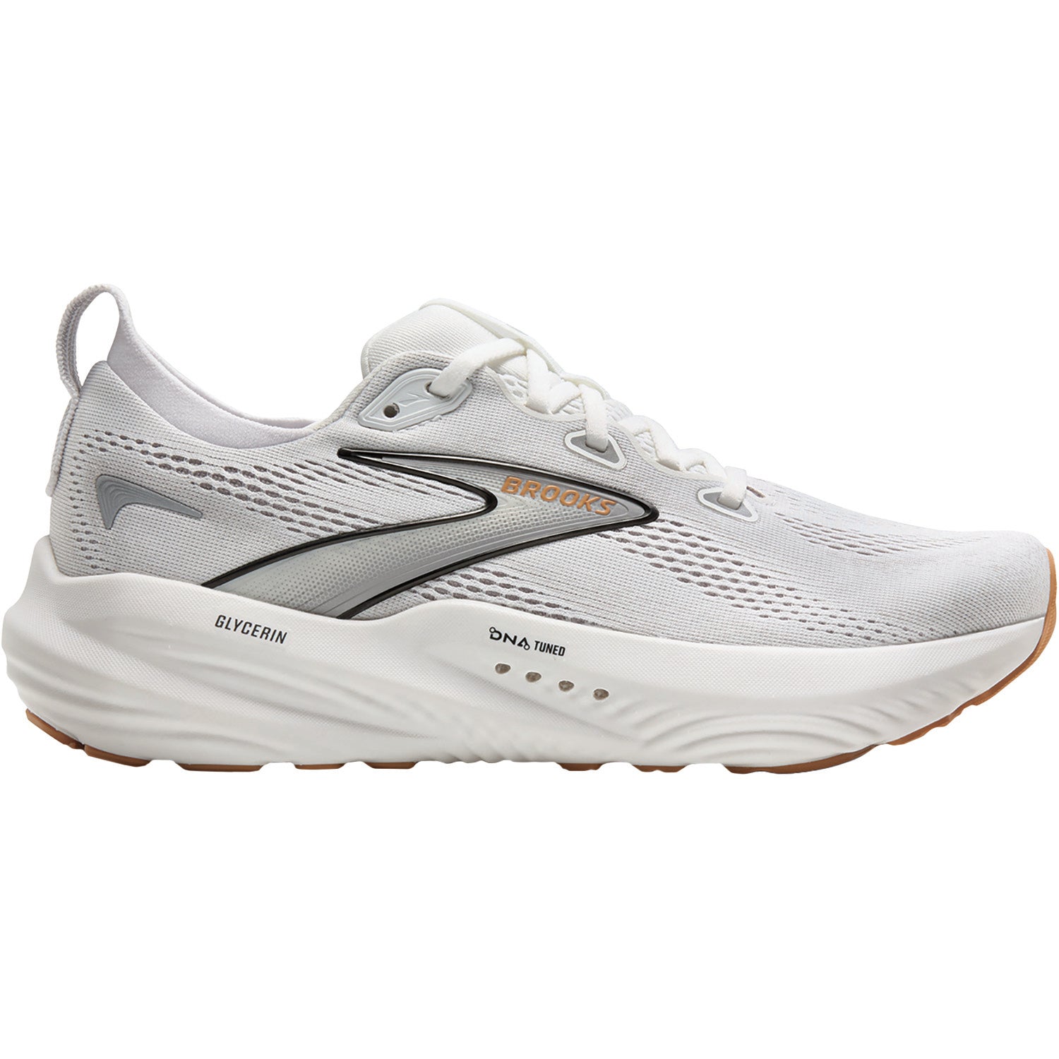 Womens Brooks Brooks Glycerin 22 (Neutral Support) Women's Athletic Shoes White/Grey/Black White/Grey/Black