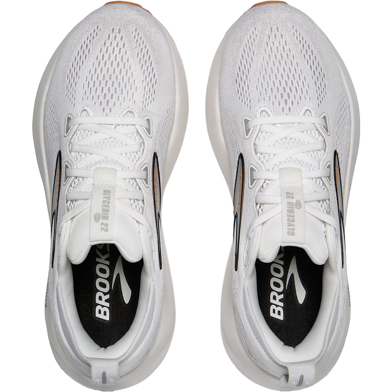 Womens Brooks Brooks Glycerin 22 (Neutral Support) Women's Athletic Shoes White/Grey/Black White/Grey/Black