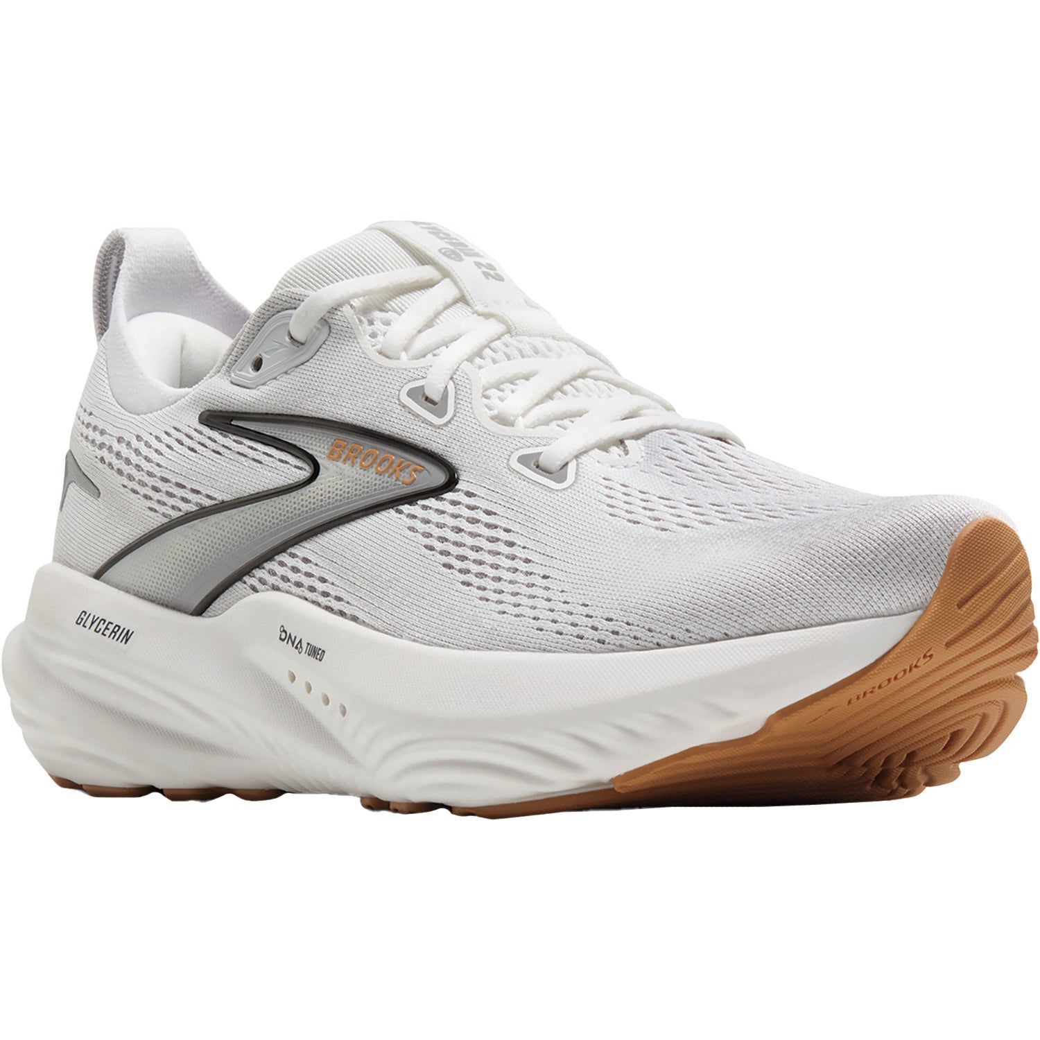 Womens Brooks Brooks Glycerin 22 (Neutral Support) Women's Athletic Shoes White/Grey/Black White/Grey/Black