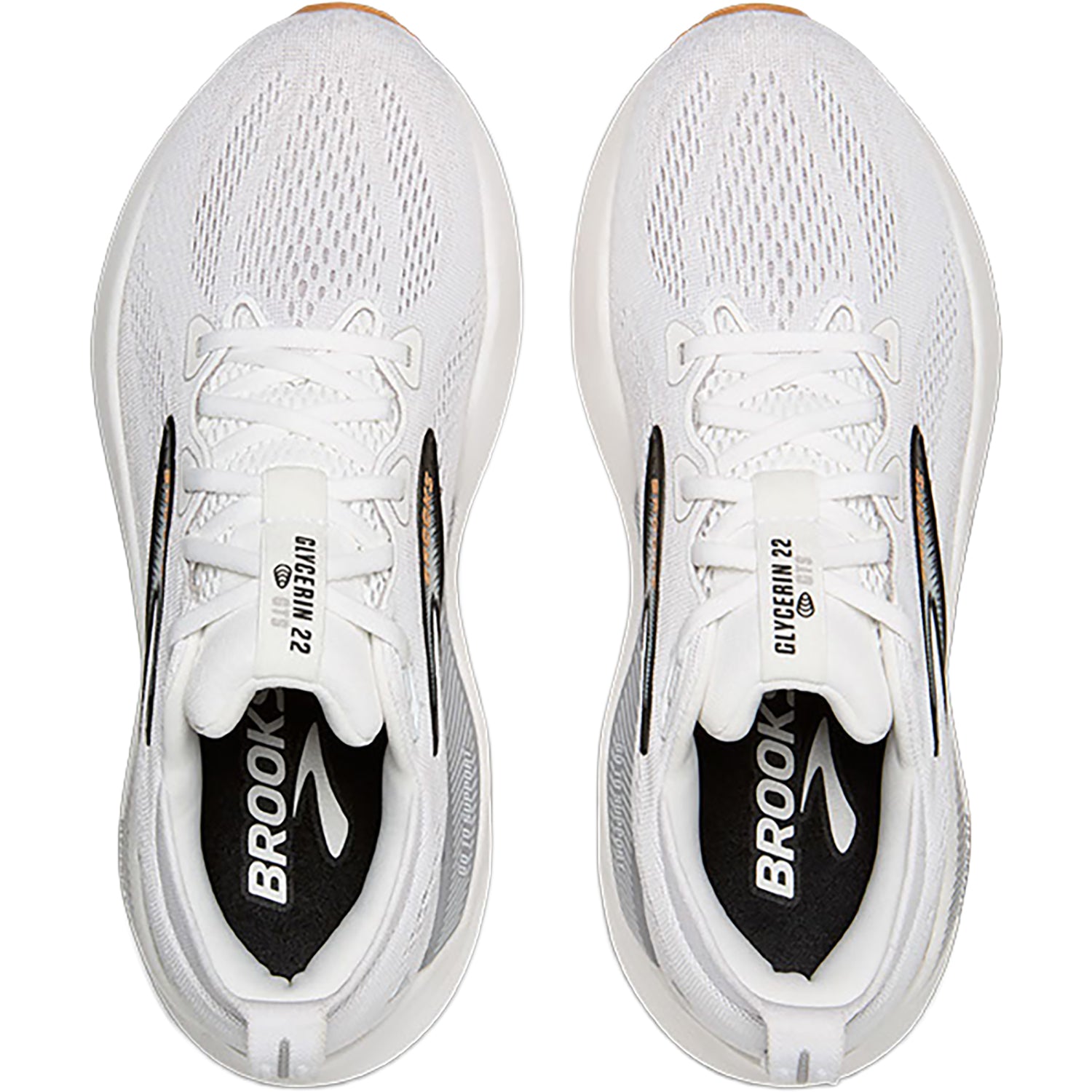 Womens Brooks Women's Brooks Glycerin GTS 22 White/Grey/Black (Neutral Support) (Stability Support) White/Grey/Black