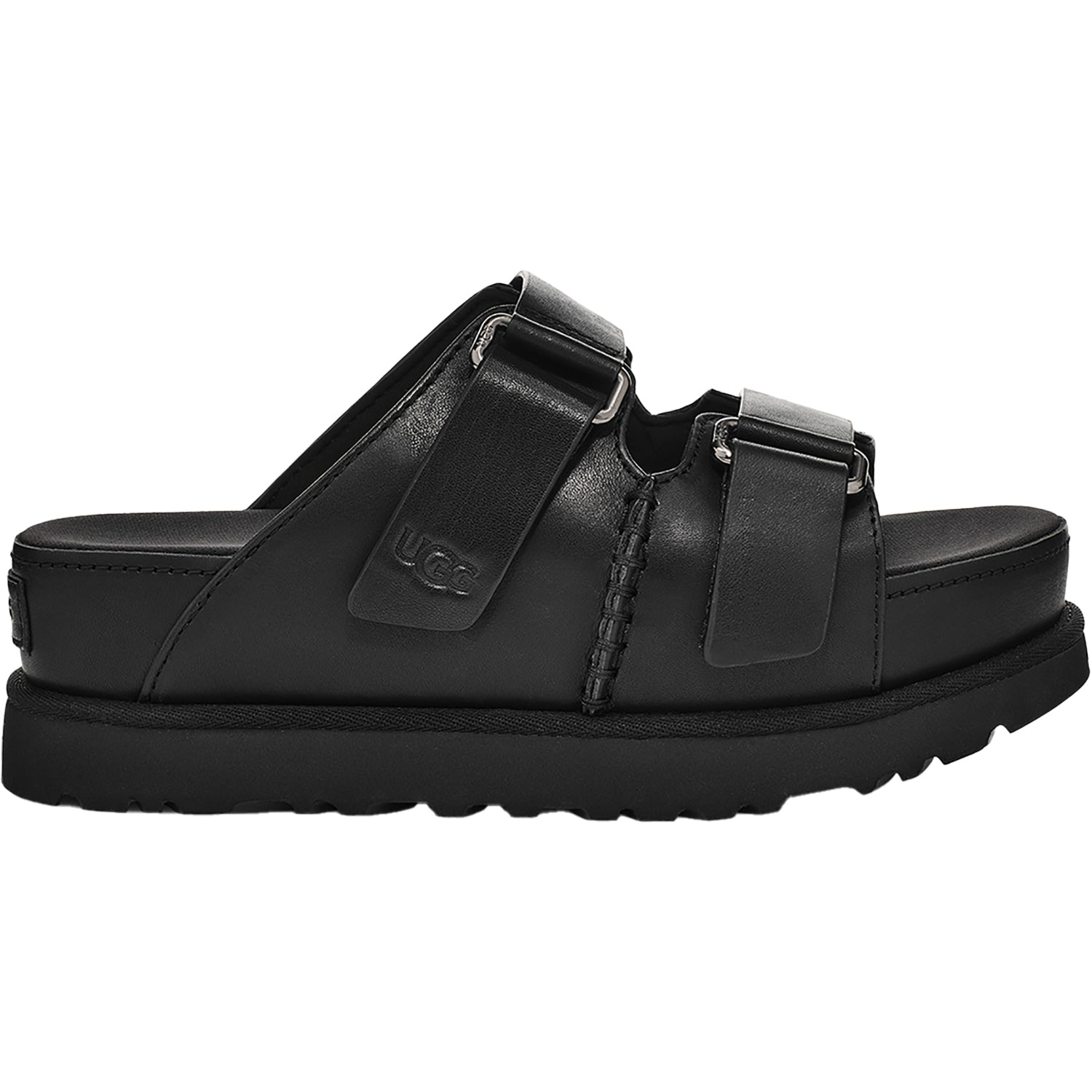 UGG W Goldenstar Hi Slide Leather ブラック25 Women's UGG Goldenstar Hi Slide Black – Footwear etc.