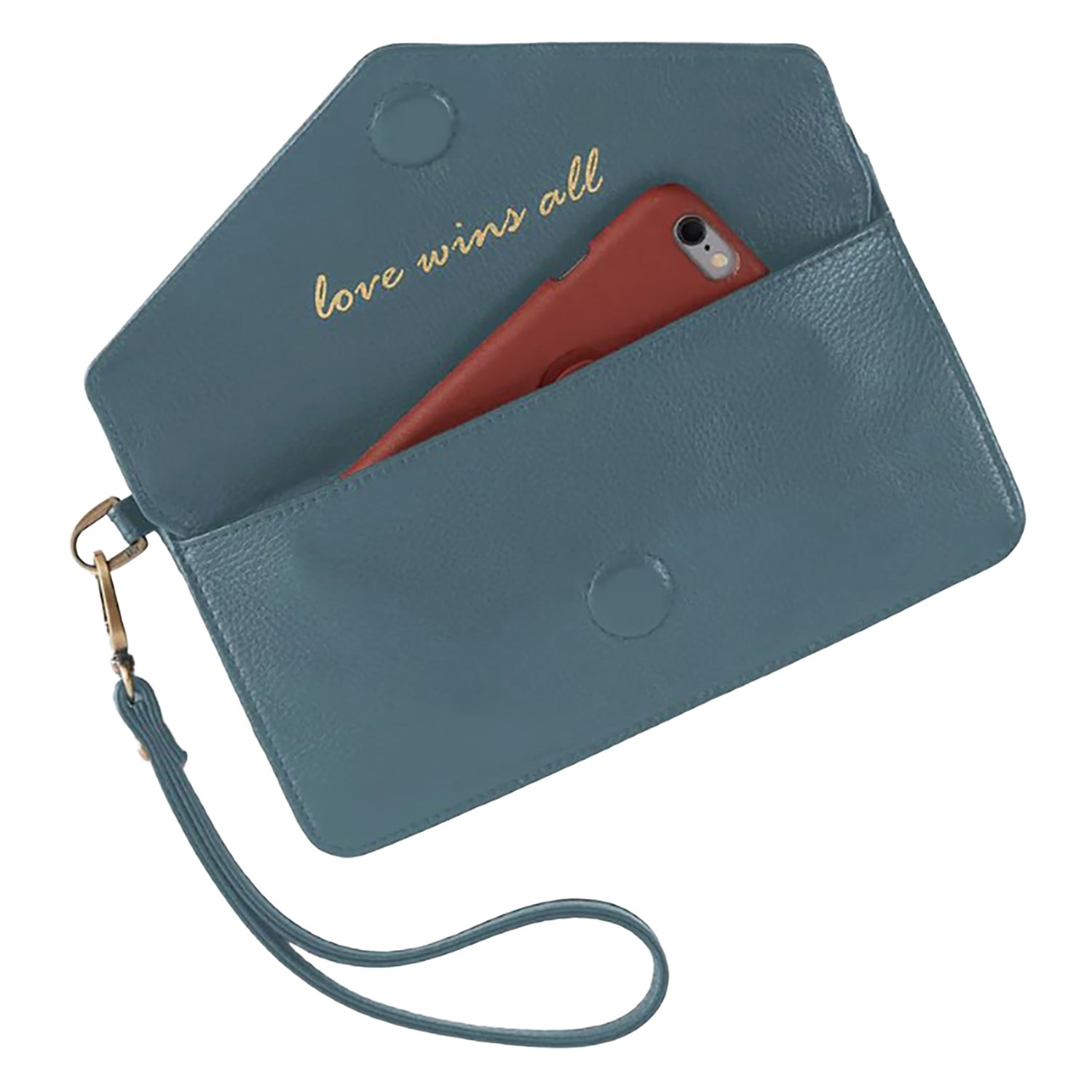 Womens Hobo Hobo Goldie Wristlet Handbag Agave Leaf Pebbled Leather Agave Leaf Pebbled Leather