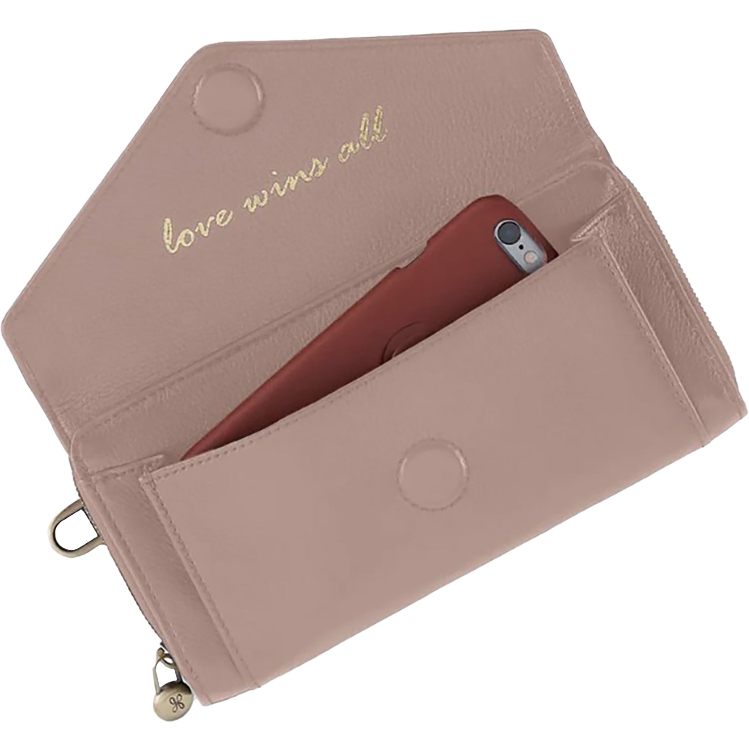 Womens Hobo Hobo Goldie Large Wallet Warm Adobe Pebbled Leather Warm Adobe Pebbled Leather