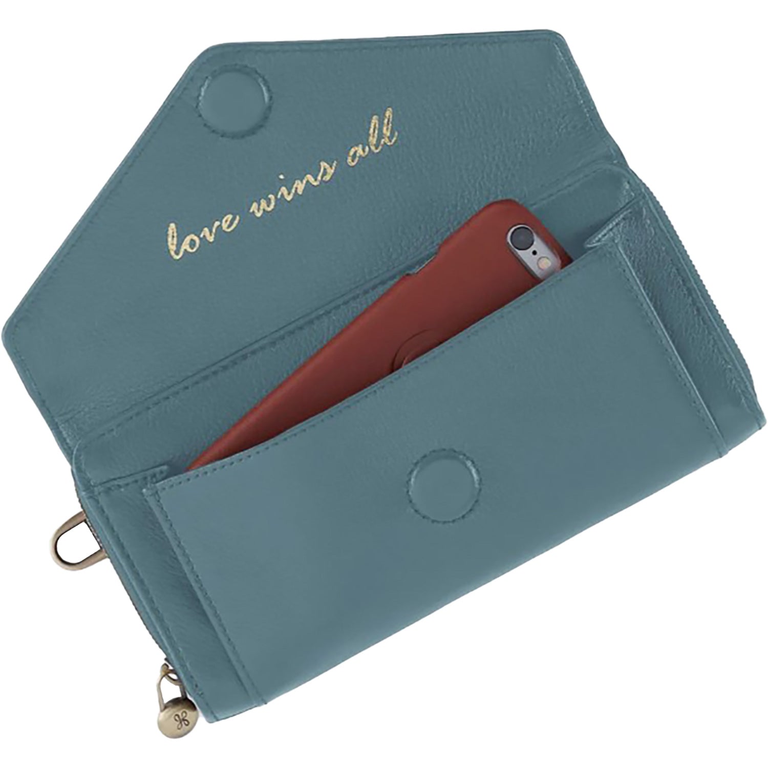 Womens Hobo Hobo Goldie Large Wallet Agave Leaf Pebbled Leather Agave Leaf Pebbled Leather