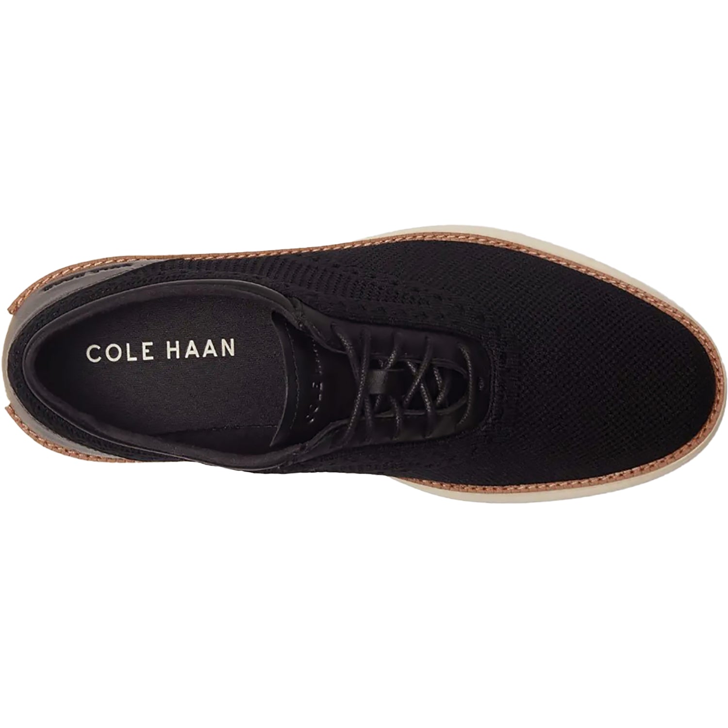 Mens Cole haan Cole Haan Grand Remix Stitchlite Men's Lace Up Shoes Black/Ivory Black/Ivory