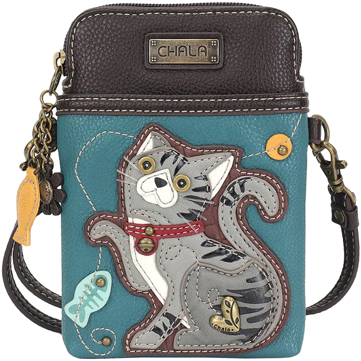Womens Chala Chala Cat Cellphone Crossbody Handbag Turquoise Turquoise