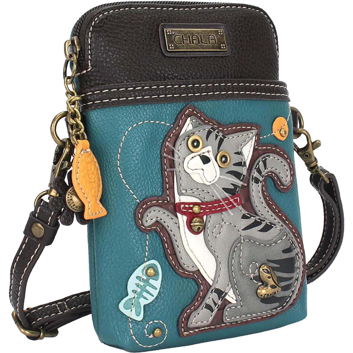 Womens Chala Chala Cat Cellphone Crossbody Handbag Turquoise Turquoise
