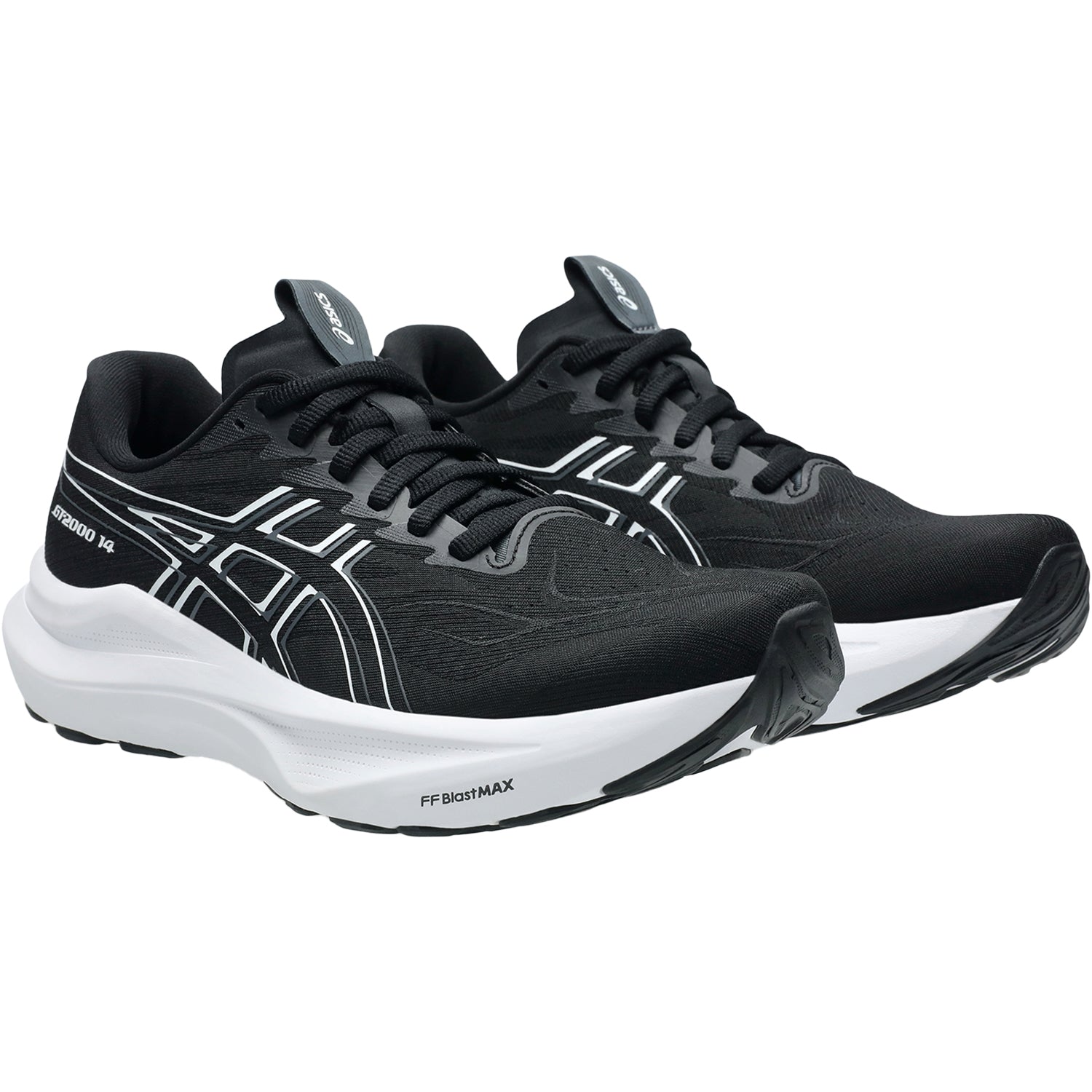 Womens Asics ASICS GT-2000 14 (Stability Support) Women's Athletic Shoes Black/White Black/White