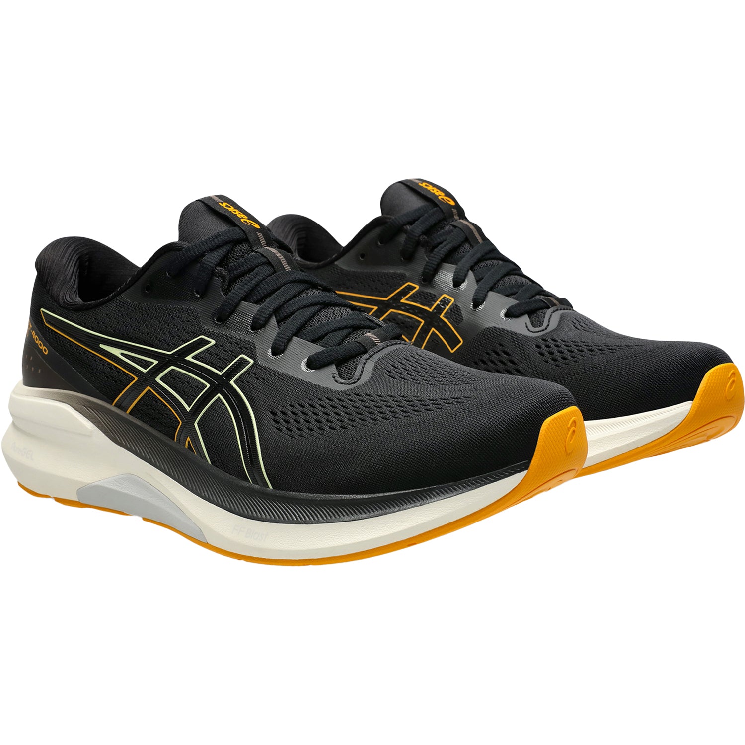 Mens Asics ASICS GT-4000 4 (Stability Support) Men's Athletic Shoes Black/Amber Black/Amber