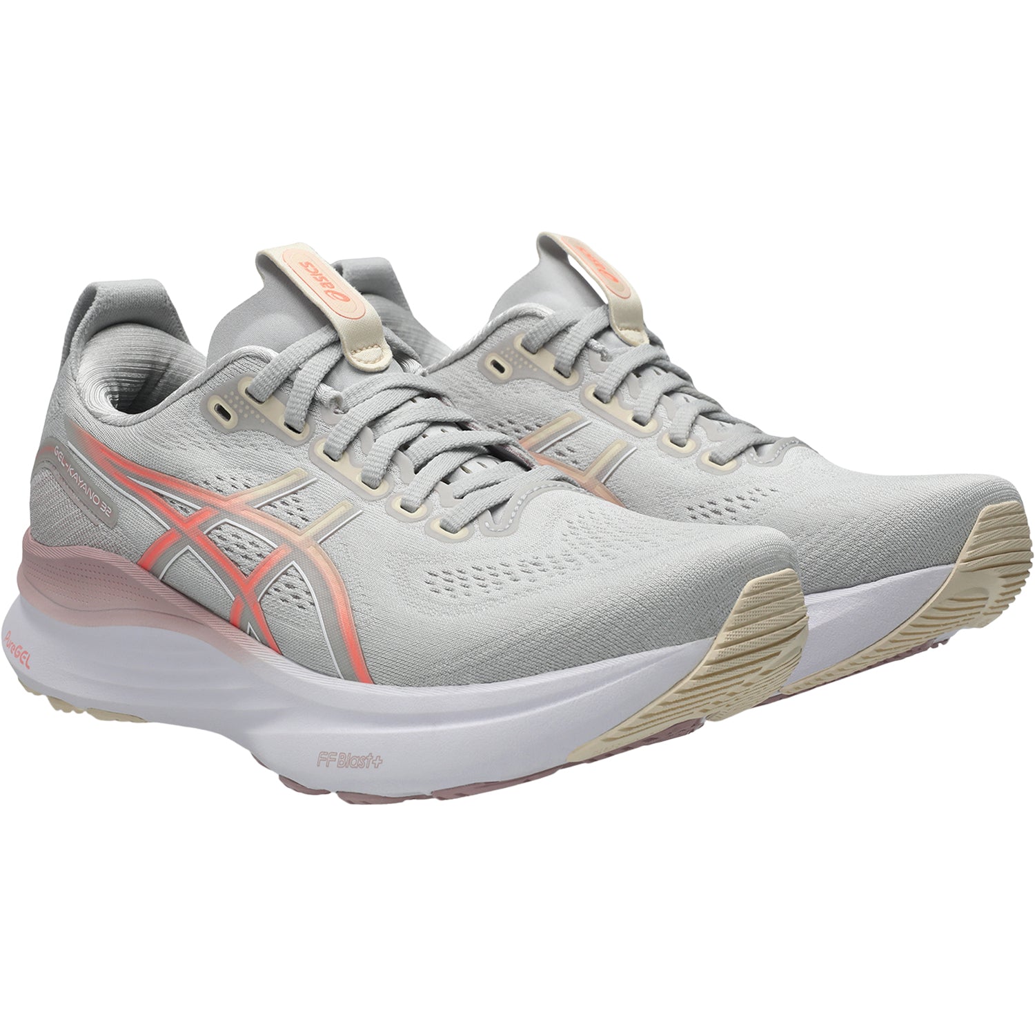 Womens Asics ASICS Gel-Kayano 32 (Stability Support) Women's Athletic Shoes Cloud Grey/Seashell Cloud Grey/Seashell