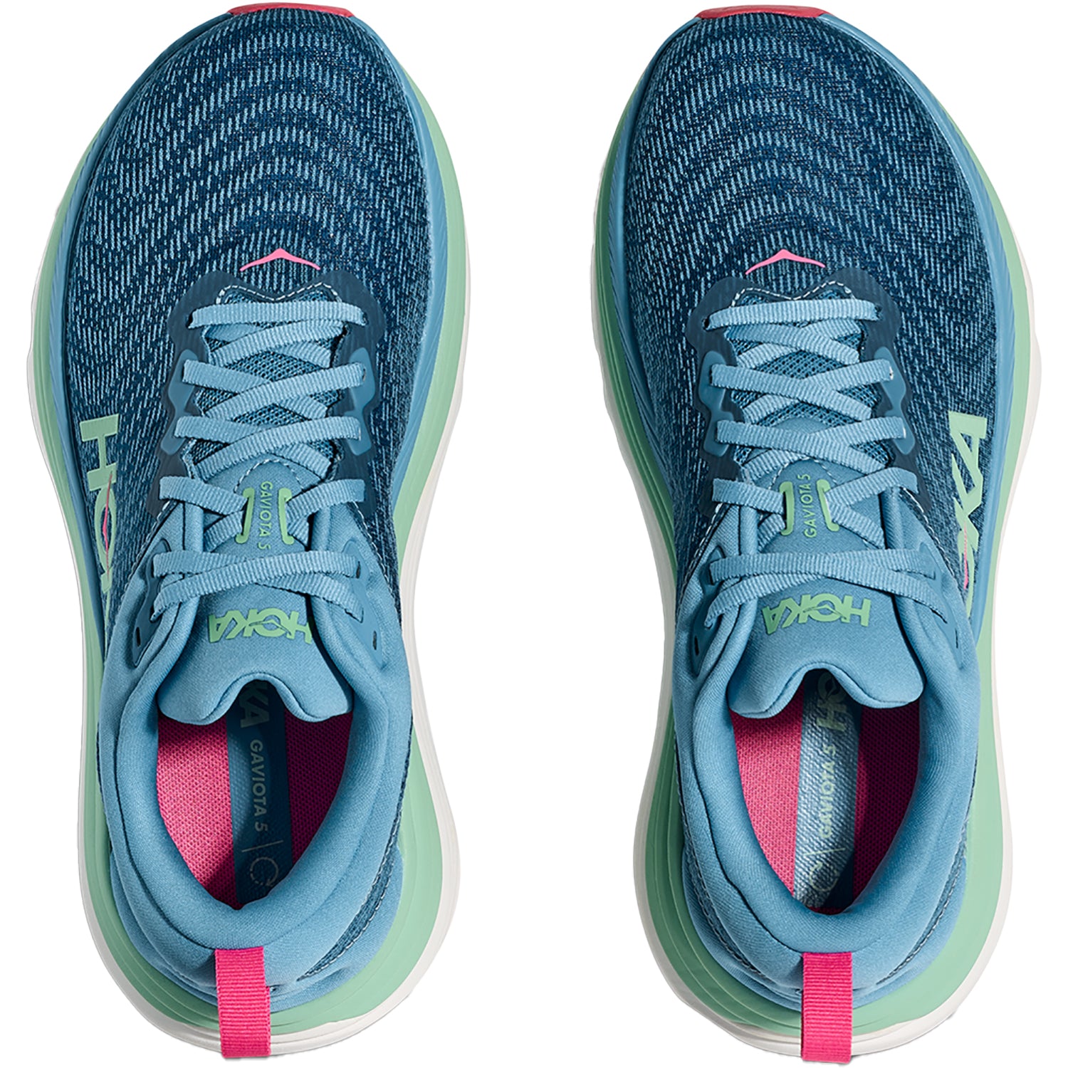 Womens Hoka one one Women's Hoka Gaviota 5 Alpine Blue/Jadeite (Stability Support) Alpine Blue/Jadeite