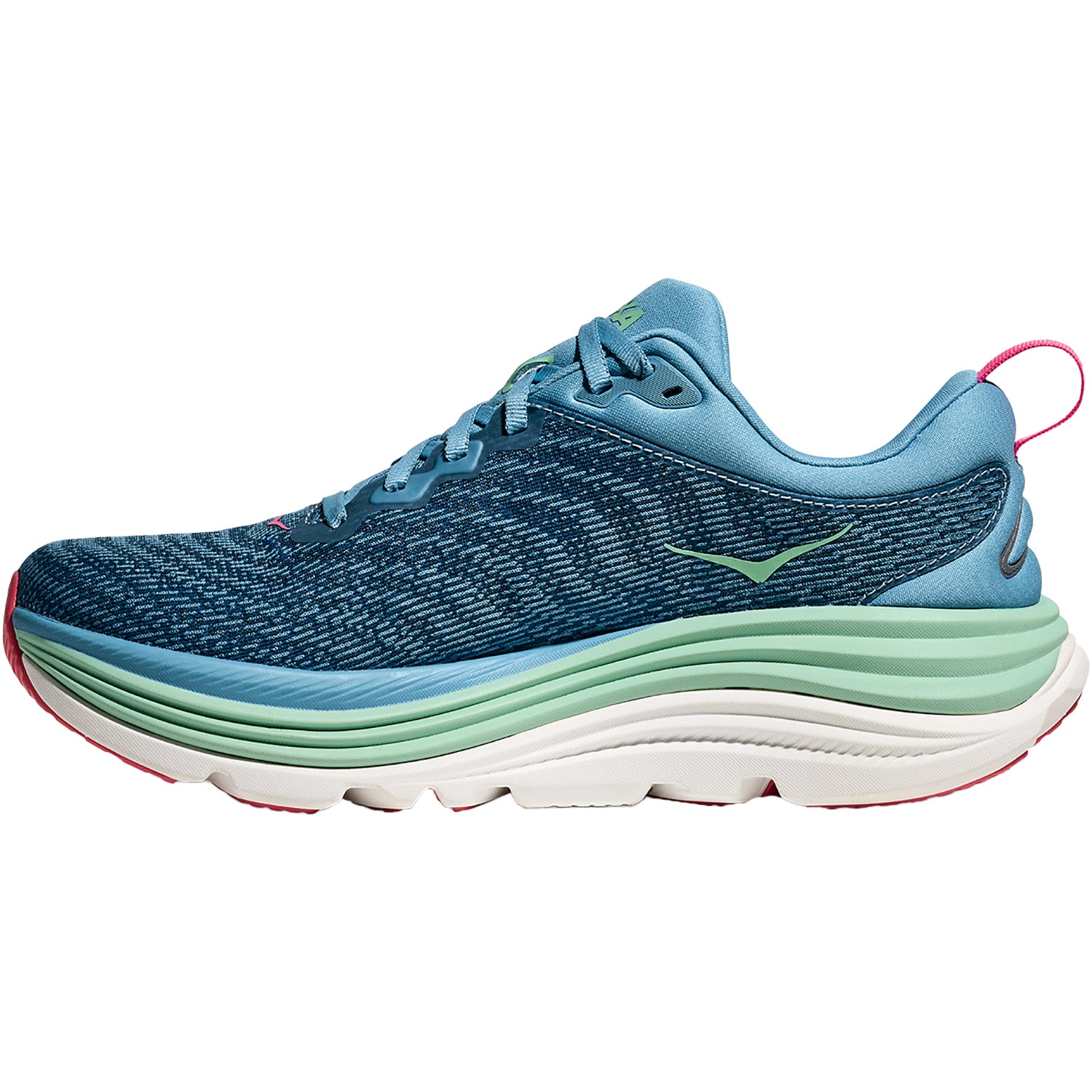 Womens Hoka one one Women's Hoka Gaviota 5 Alpine Blue/Jadeite (Stability Support) Alpine Blue/Jadeite