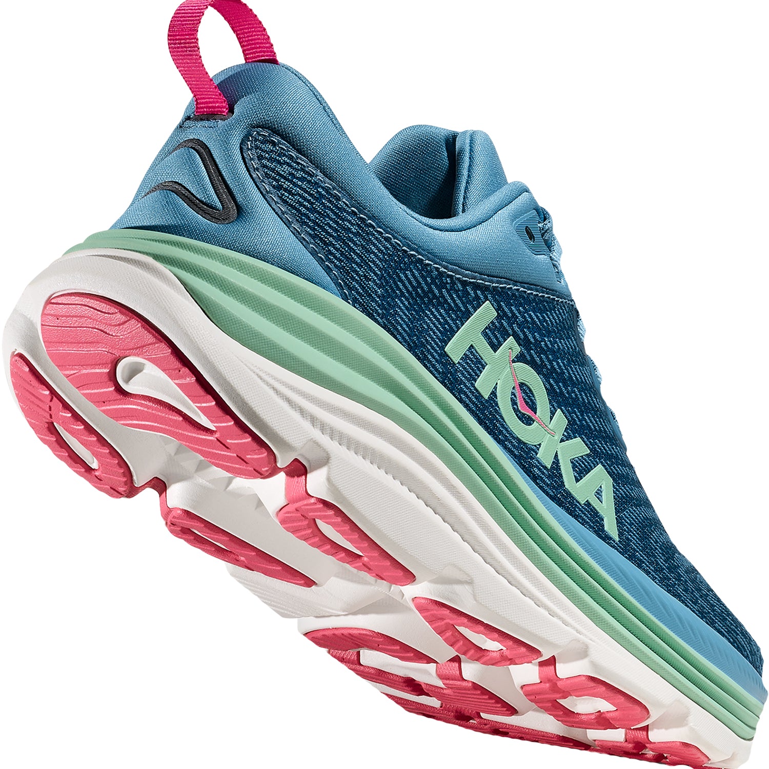 Womens Hoka one one Women's Hoka Gaviota 5 Alpine Blue/Jadeite (Stability Support) Alpine Blue/Jadeite