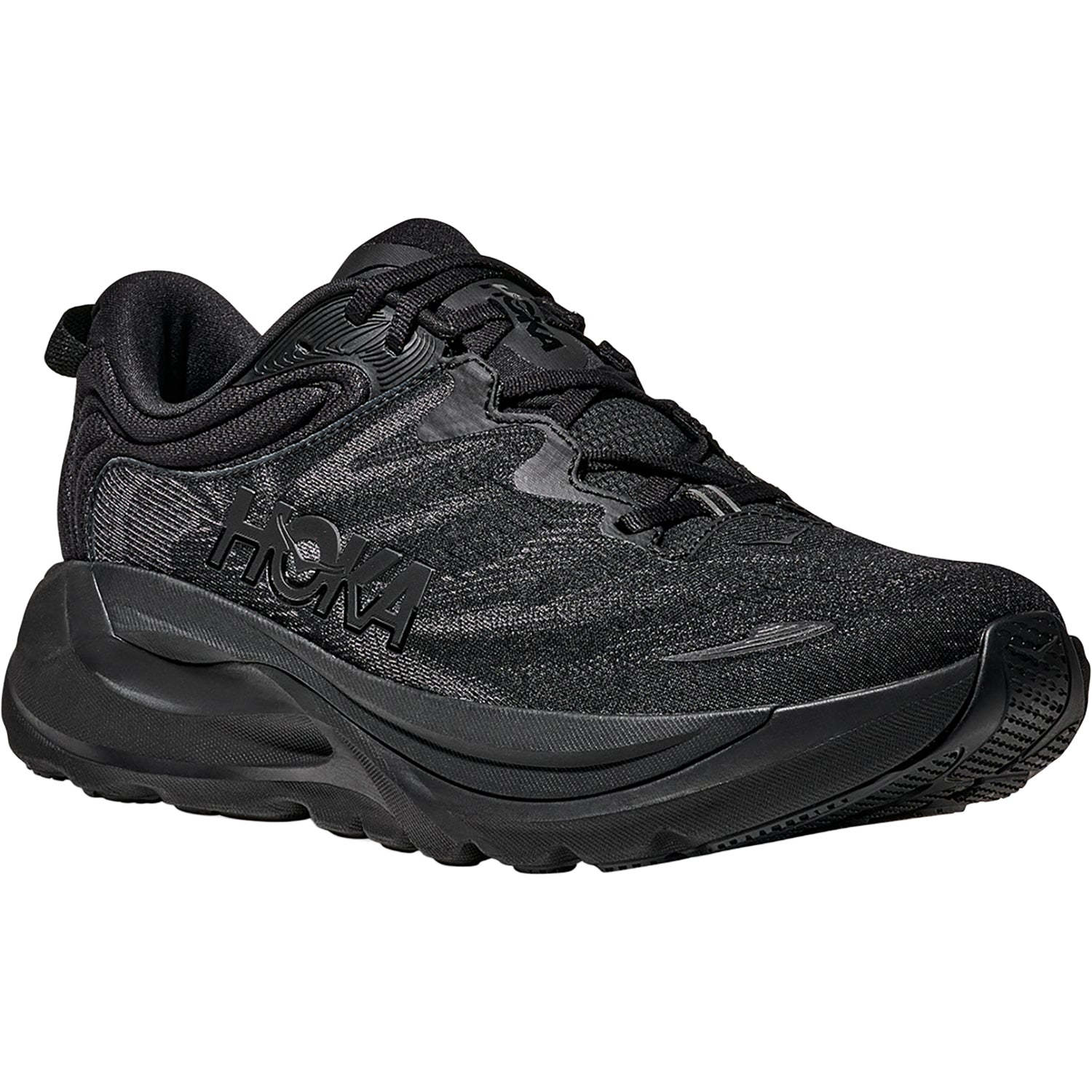 Mens Hoka one one Gaviota 6 (Stability Support) Men's Athletic Shoes Black/Black Black/Black