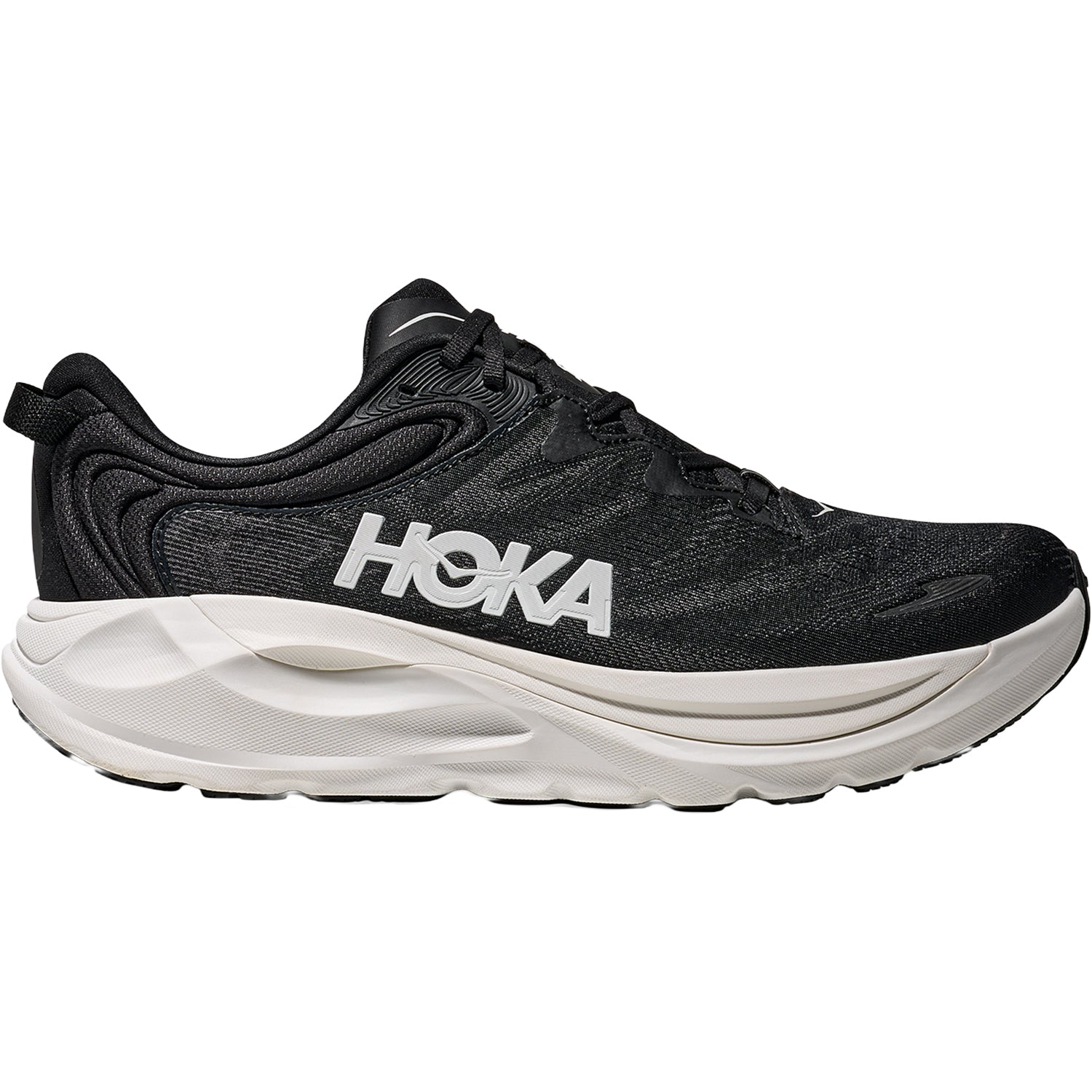 Mens Hoka one one Hoka Gaviota 6 (Stability Support) Men's Athletic Shoes Black/White Black/White