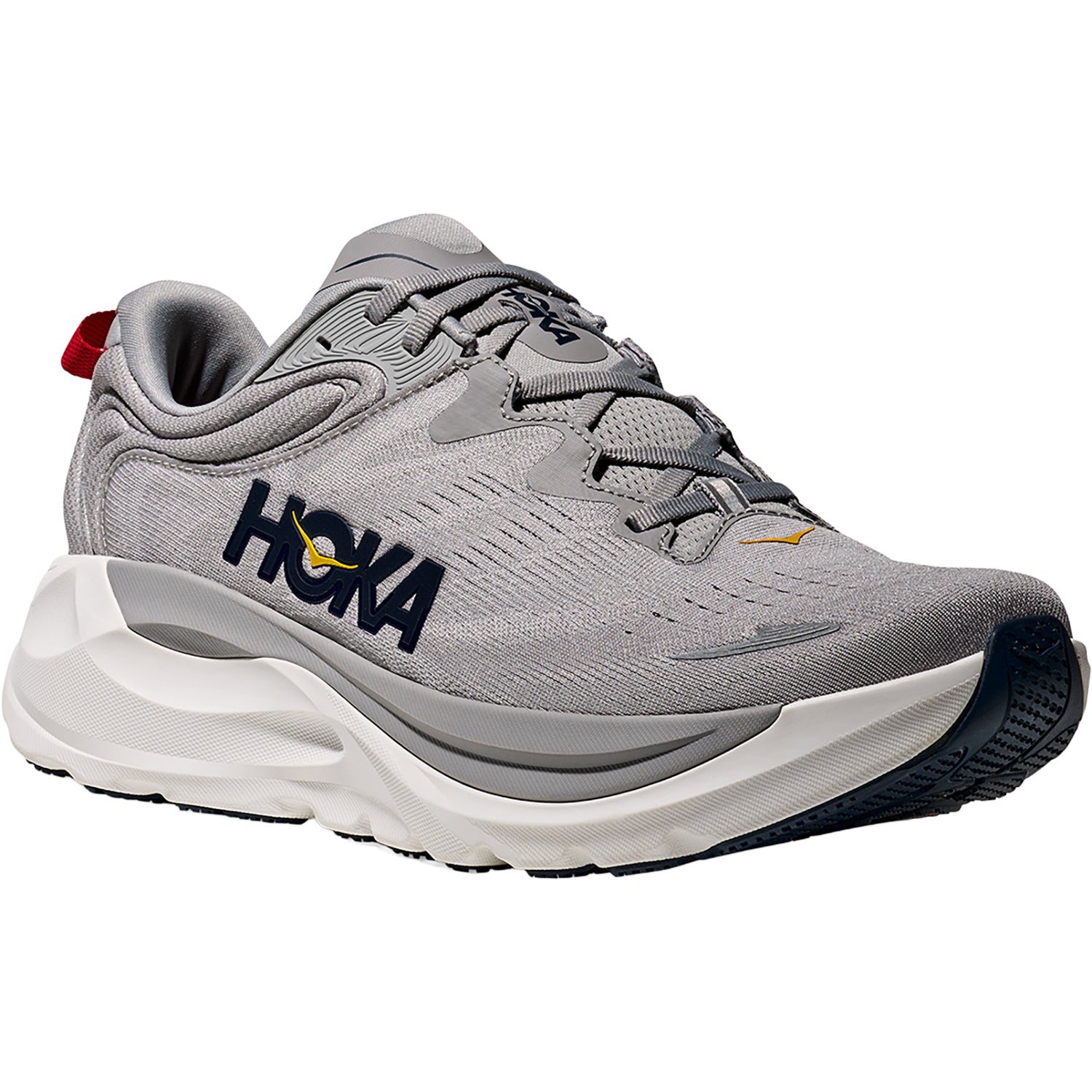 Mens Hoka one one Hoka Gaviota 6 Men's Athletic Shoes Stellar Grey/Stardust (Stability Support) Stellar Grey/Stardust