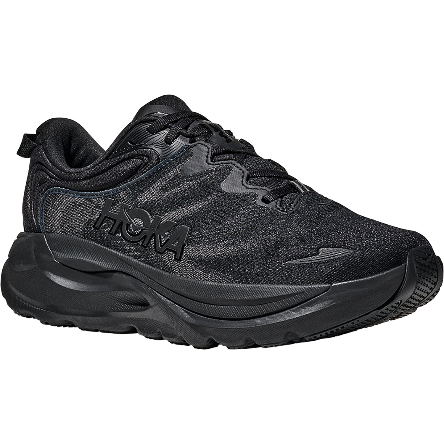 Womens Hoka one one Hoka Gaviota 6 (Stability Support) Women's Athletic Shoes Black/Black Black/Black