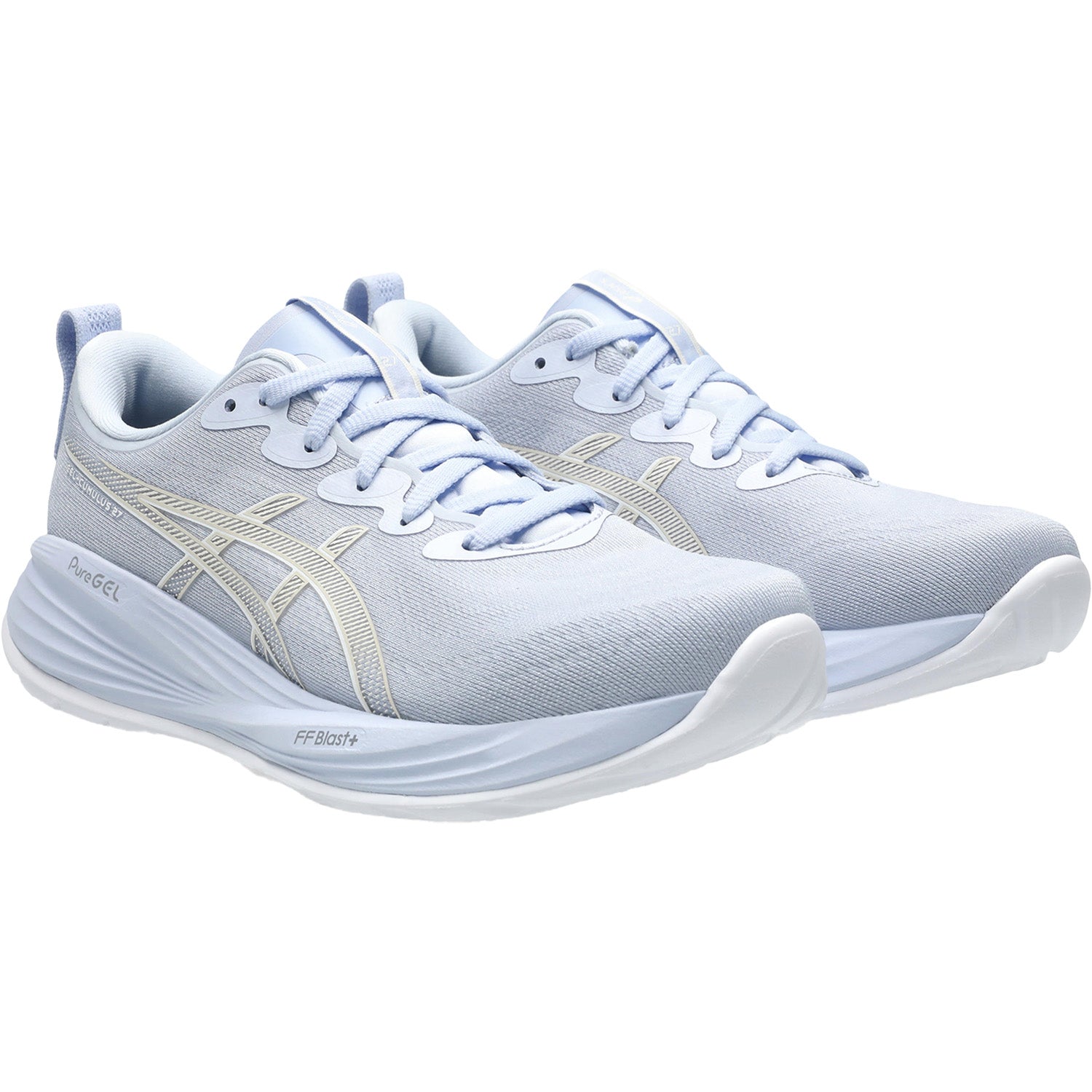 Womens Asics ASICS Gel-Cumulus 27 (Neutral Support) Women's Athletic Shoes Blue Fade/White Blue Fade/White
