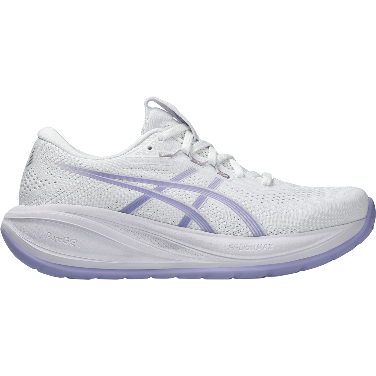 Womens Asics ASICS Gel-Cumulus 28 Women's Athletic Shoes White/Bluebell (Neutral Support) White/Bluebell