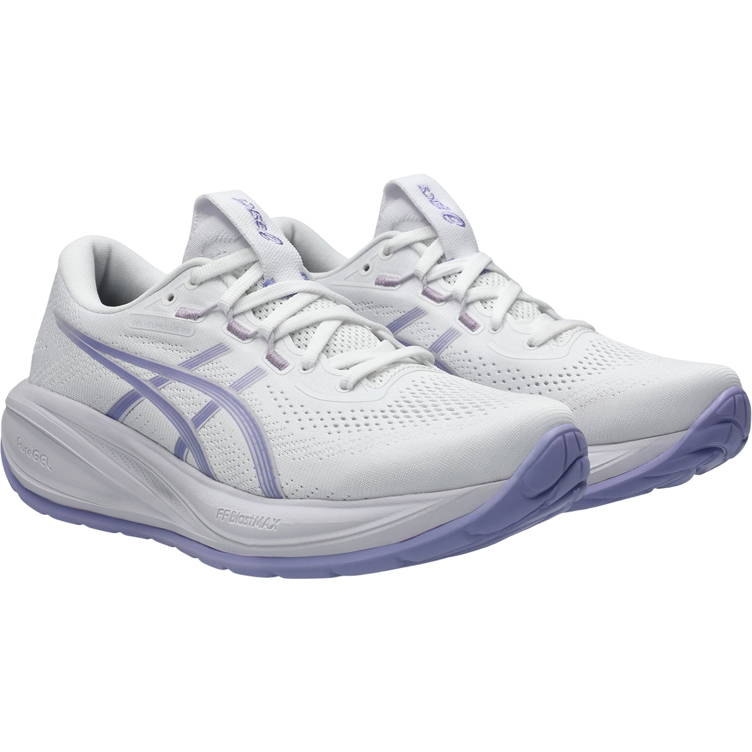 Womens Asics ASICS Gel-Cumulus 28 Women's Athletic Shoes White/Bluebell (Neutral Support) White/Bluebell