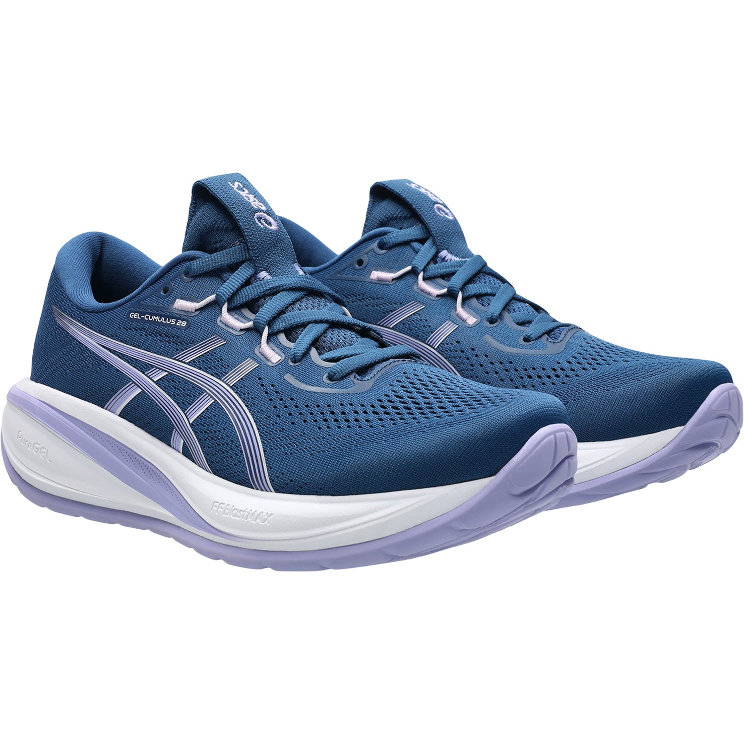 Womens Asics ASICS Gel-Cumulus 28 (Neutral Support) Women's Athletic Shoes Twilight Blue/Bluebell Twilight Blue/Bluebell