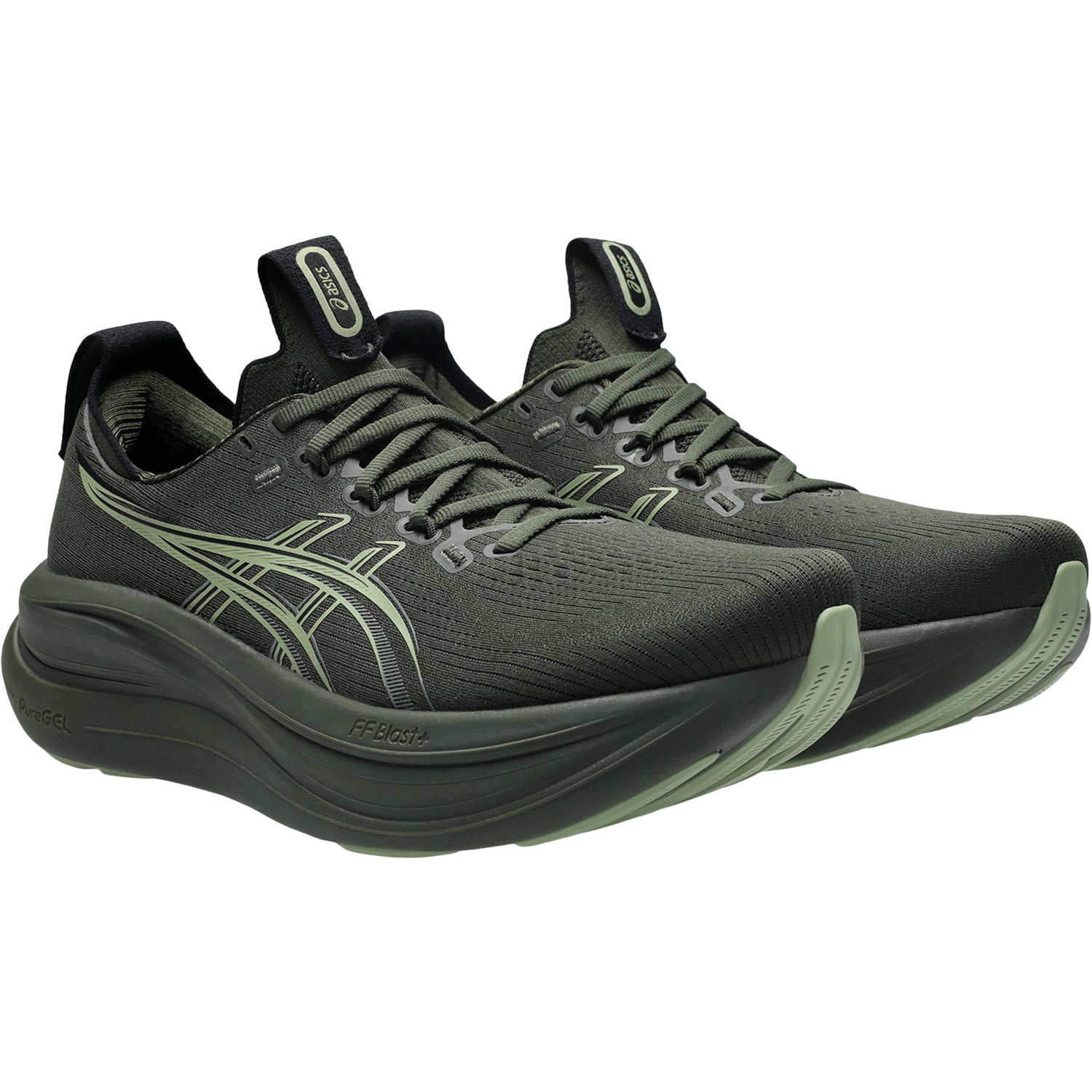 Mens Asics ASICS Gel-Nimbus 28 Men's Athletic Shoes Vintage Khaki/Khaki Green (Neutral Support) Vintage Khaki/Khaki Green