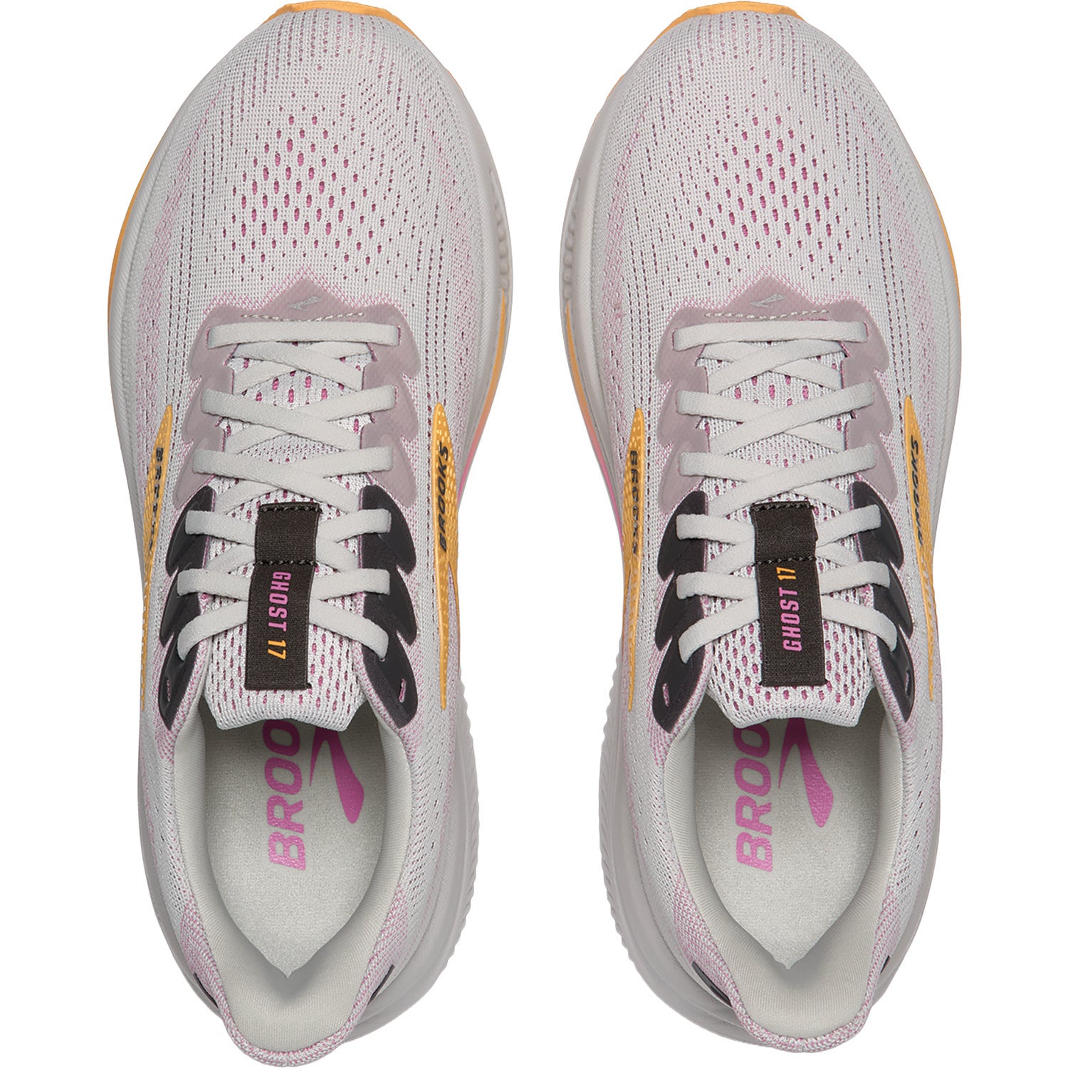 Womens Brooks Women's Brooks Ghost 17 Oyster/Apricot/Pink (Neutral Support) Oyster/Apricot/Pink