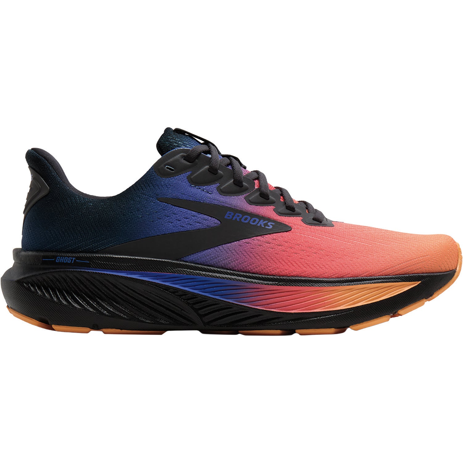 Womens Brooks Women's Brooks Ghost 17 Night Blue/Papaya (Neutral Support) Night Blue/Papaya