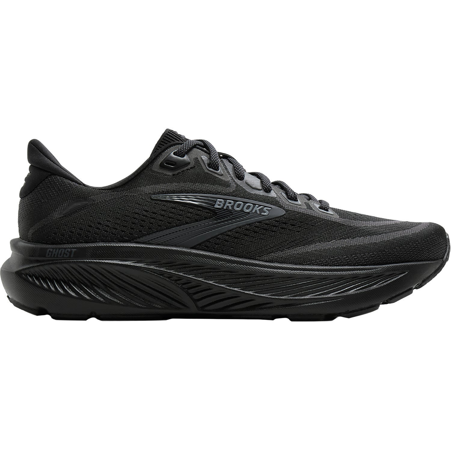 Womens Brooks Brooks Ghost 18 Women's Athletic Shoes Black/Black/Ebony (Neutral Support) Black/Black/Ebony