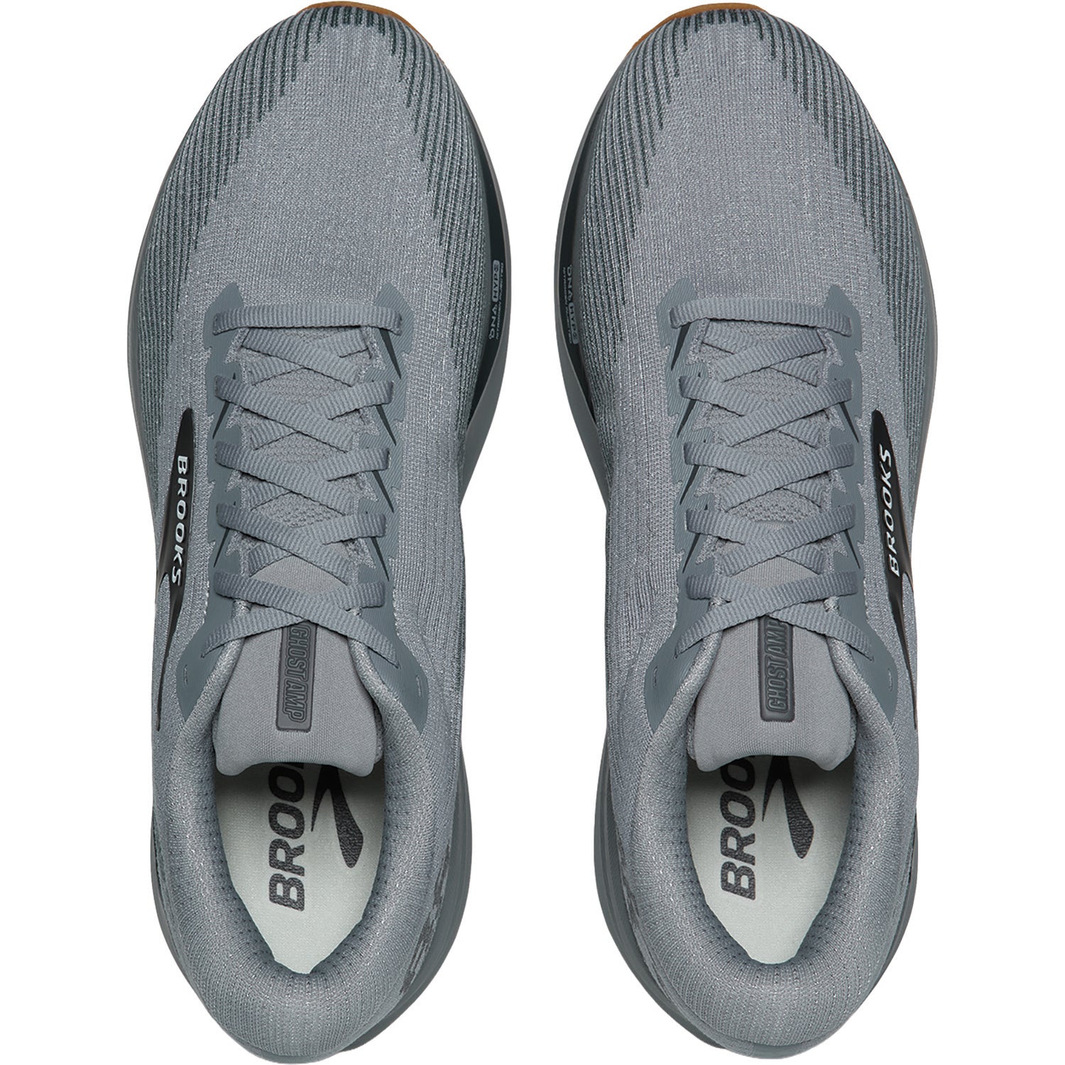 Mens Brooks Brooks Ghost Amp Men's Athletic Shoes Primer/Ebony/Oyster (Neutral Support) Primer/Ebony/Oyster