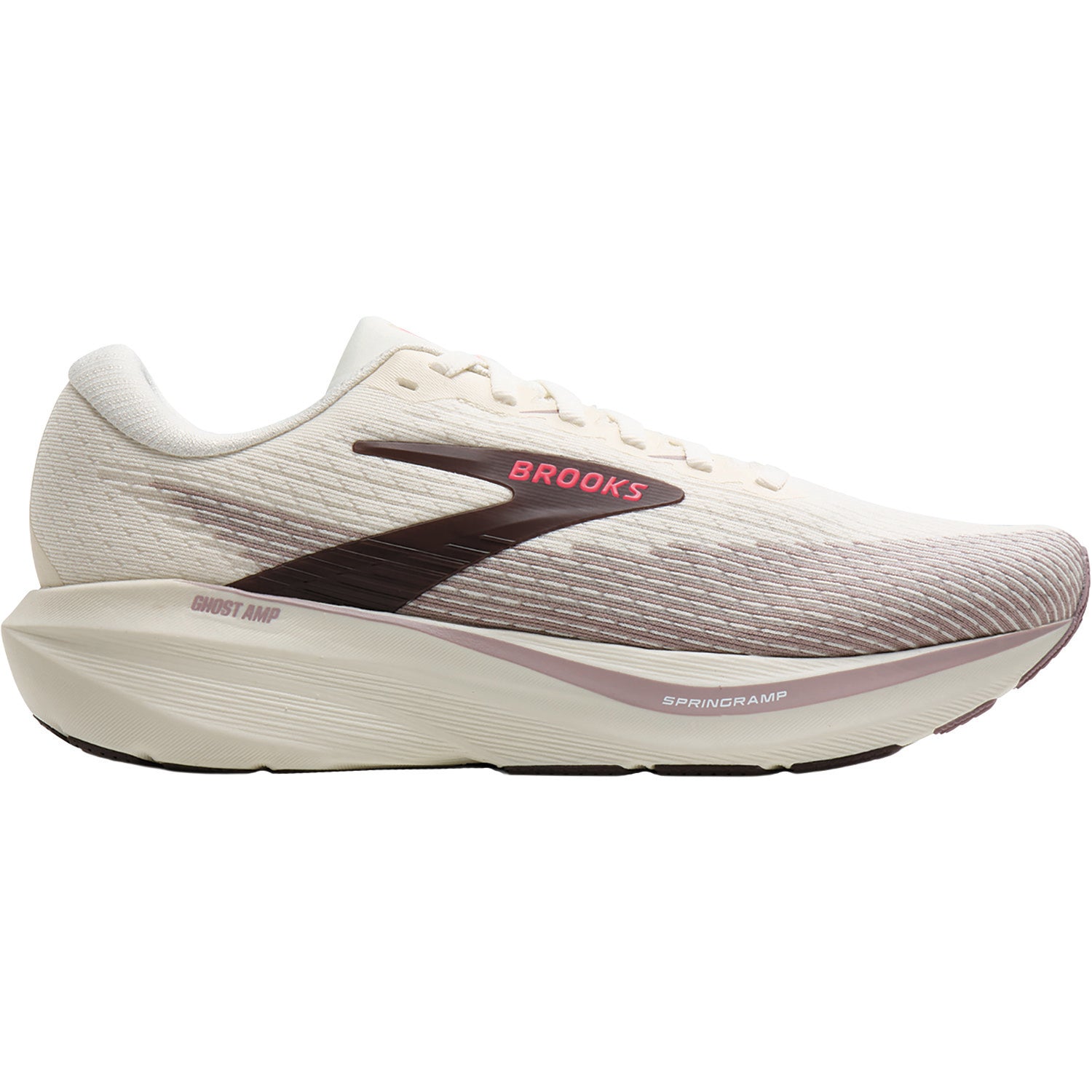 Womens Brooks Brooks Ghost Amp Women's Athletic Shoes Arctic Wolf/Dove/Pink (Neutral Support) Arctic Wolf/Dove/Pink