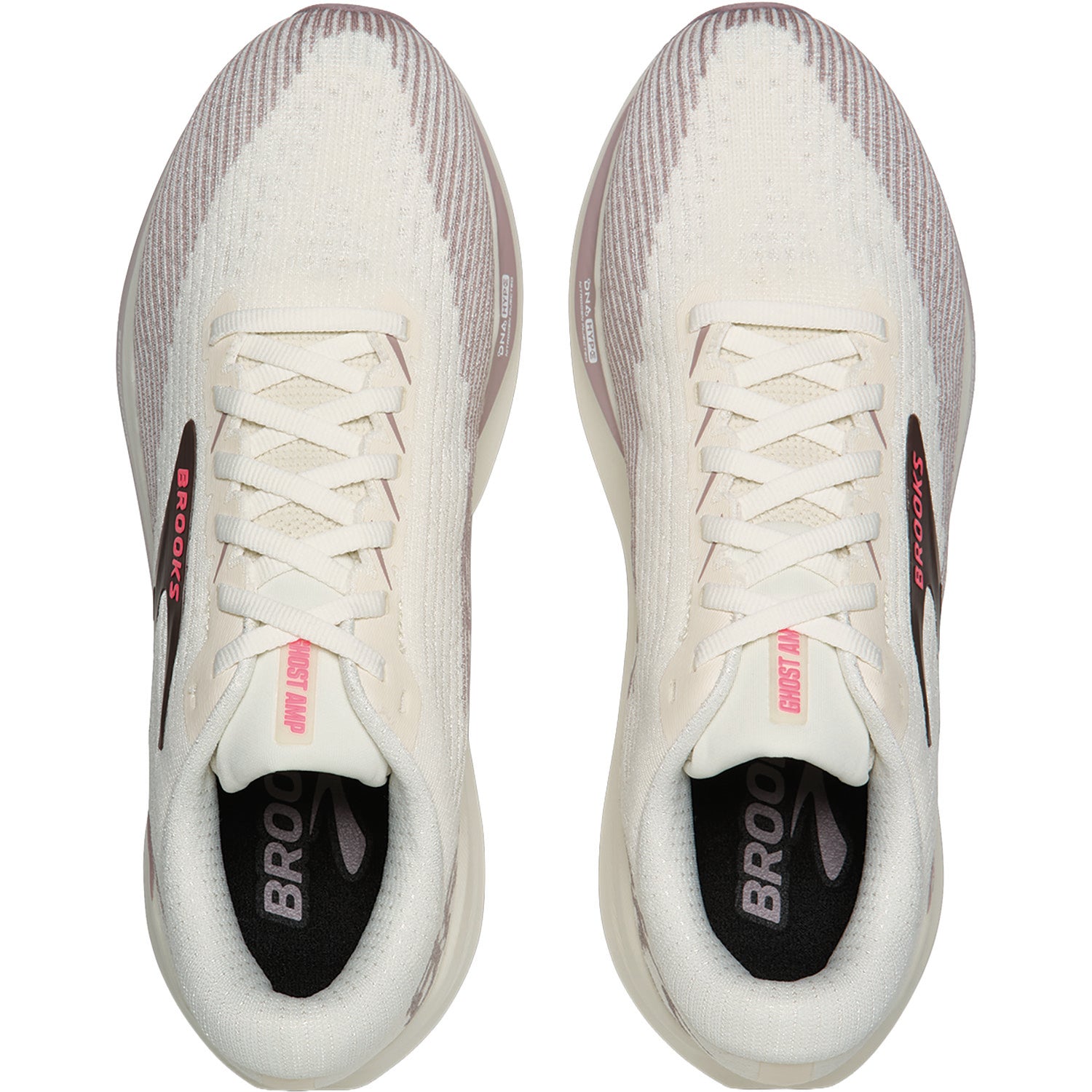 Womens Brooks Brooks Ghost Amp Women's Athletic Shoes Arctic Wolf/Dove/Pink (Neutral Support) Arctic Wolf/Dove/Pink