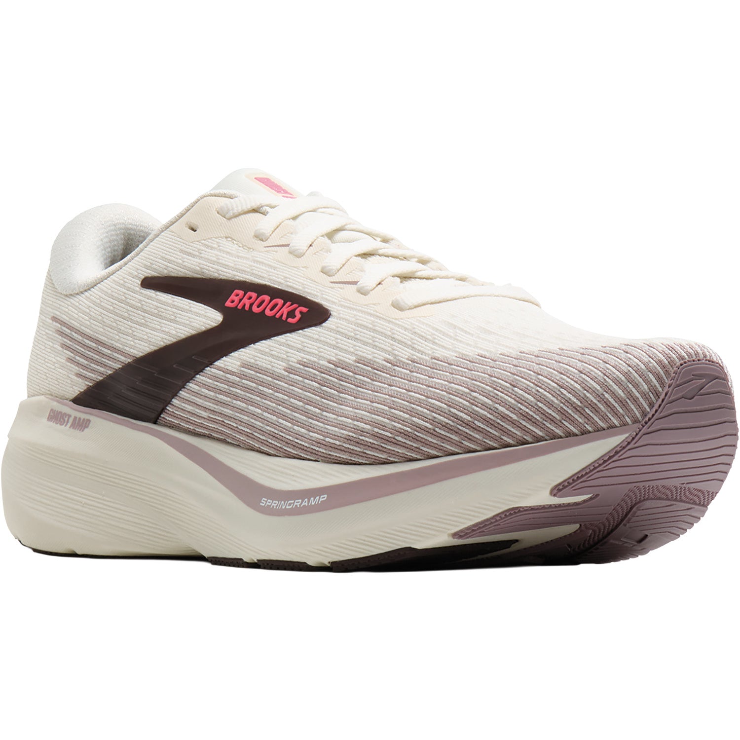 Womens Brooks Brooks Ghost Amp Women's Athletic Shoes Arctic Wolf/Dove/Pink (Neutral Support) Arctic Wolf/Dove/Pink