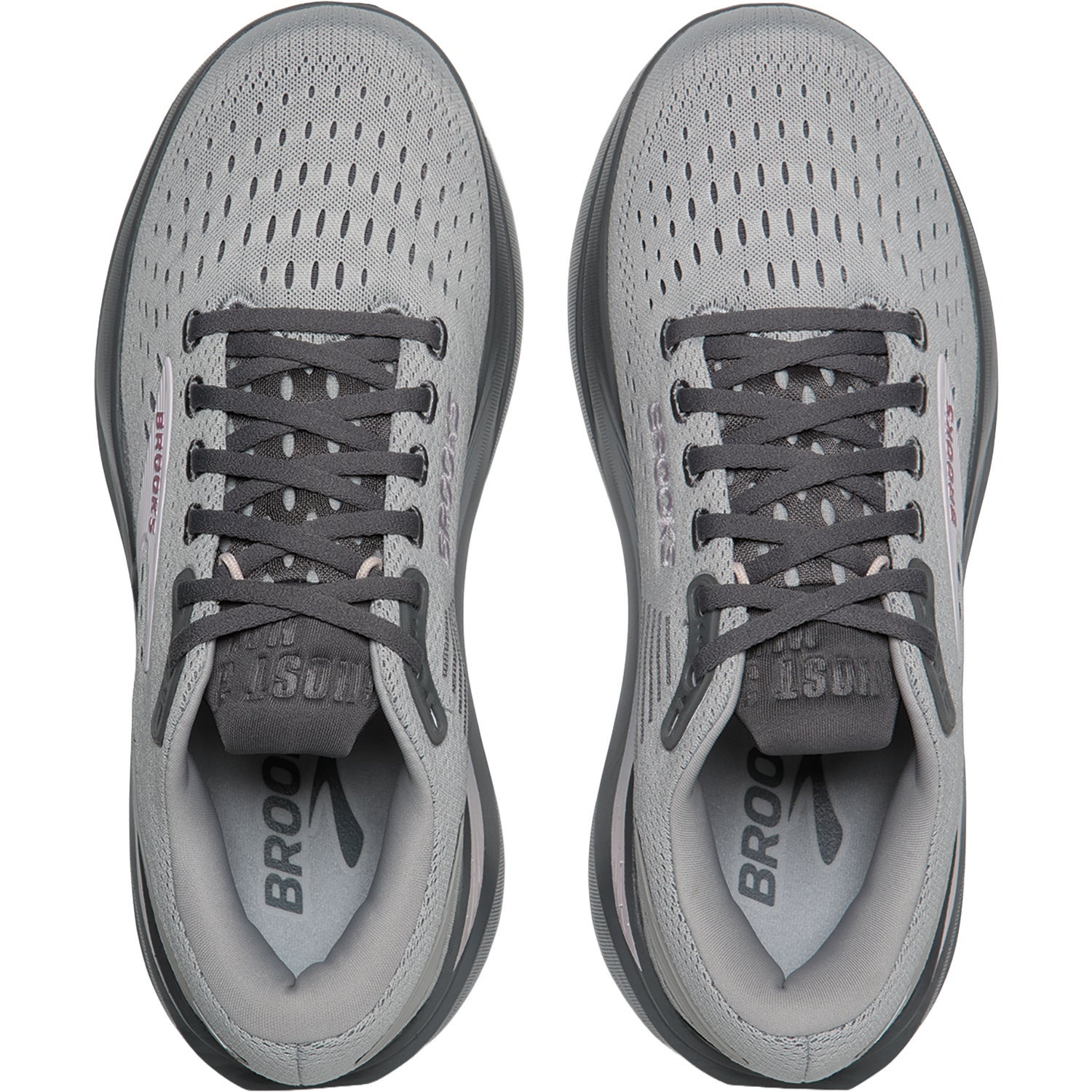 Womens Brooks Brooks Ghost Max 3 (Neutral Support) Women's Athletic Shoes Harbor Mist/Poppy Seed/Pink Harbor Mist/Poppy Seed/Pink