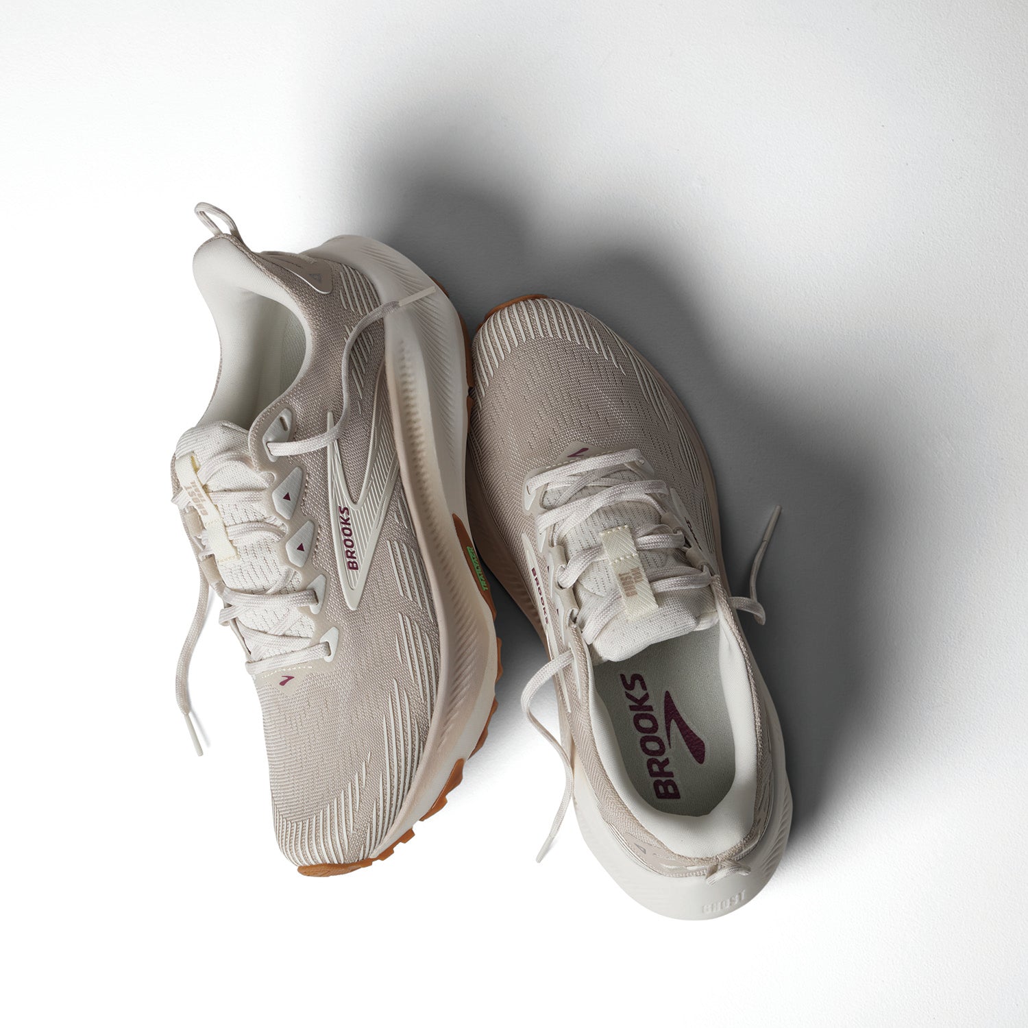 Womens Brooks Brooks Ghost Trail (Neutral Support) Women's Outdoor Trail Runnings Coconut/Chateau/Rose Coconut/Chateau/Rose